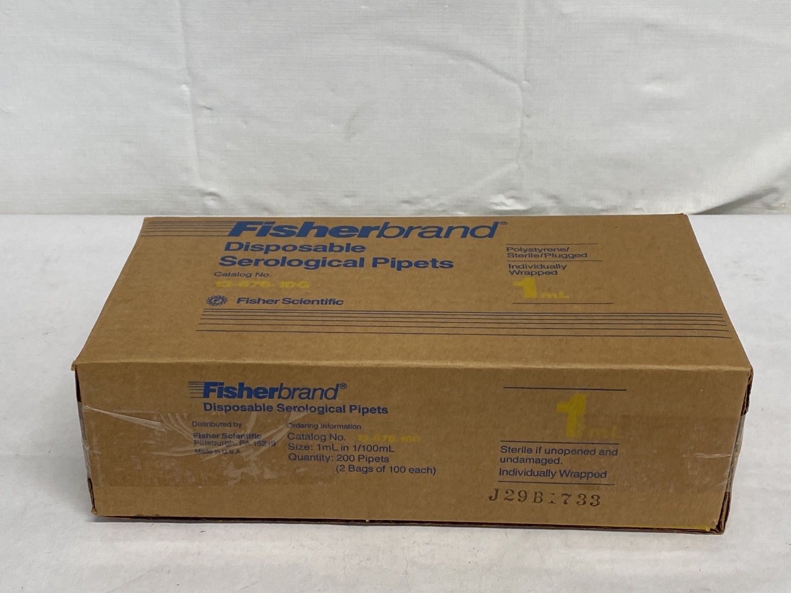 (200/Cs) FISHERBRAND 1mL Disposable Serological Pipettes w/Magnifier 13-676-10G