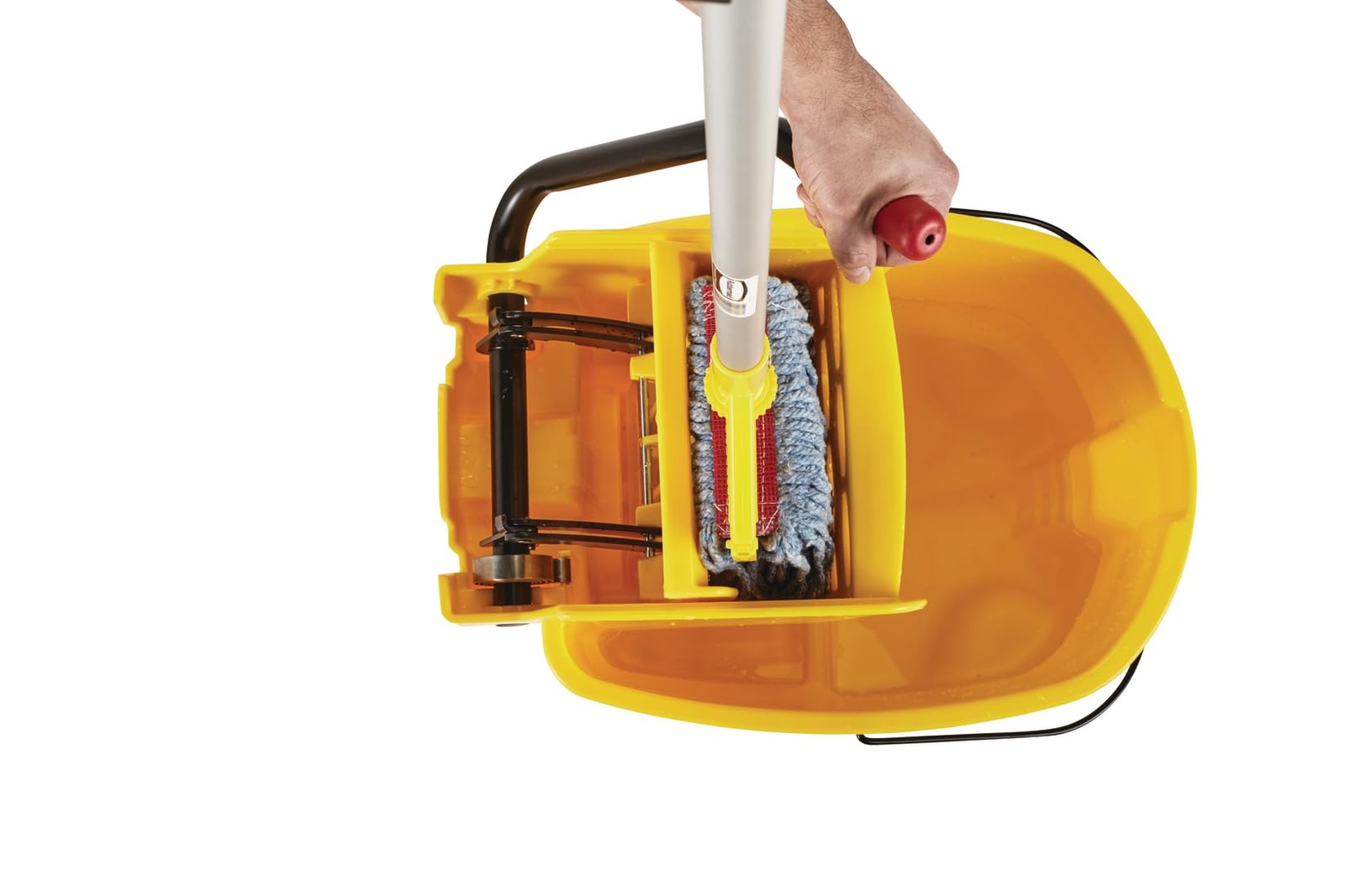 Rubbermaid Commercial Products WaveBrake 35 Qt. Side-Press Mop 35 Qt, Yellow