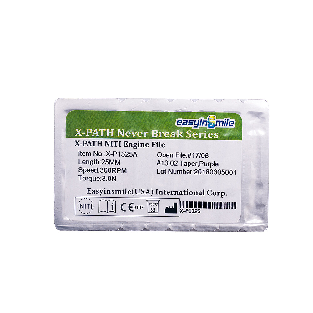 4 Files Endodontic Endo X-PATH Files #13 Niti Rotary Files 21/25mm 02 taper USA