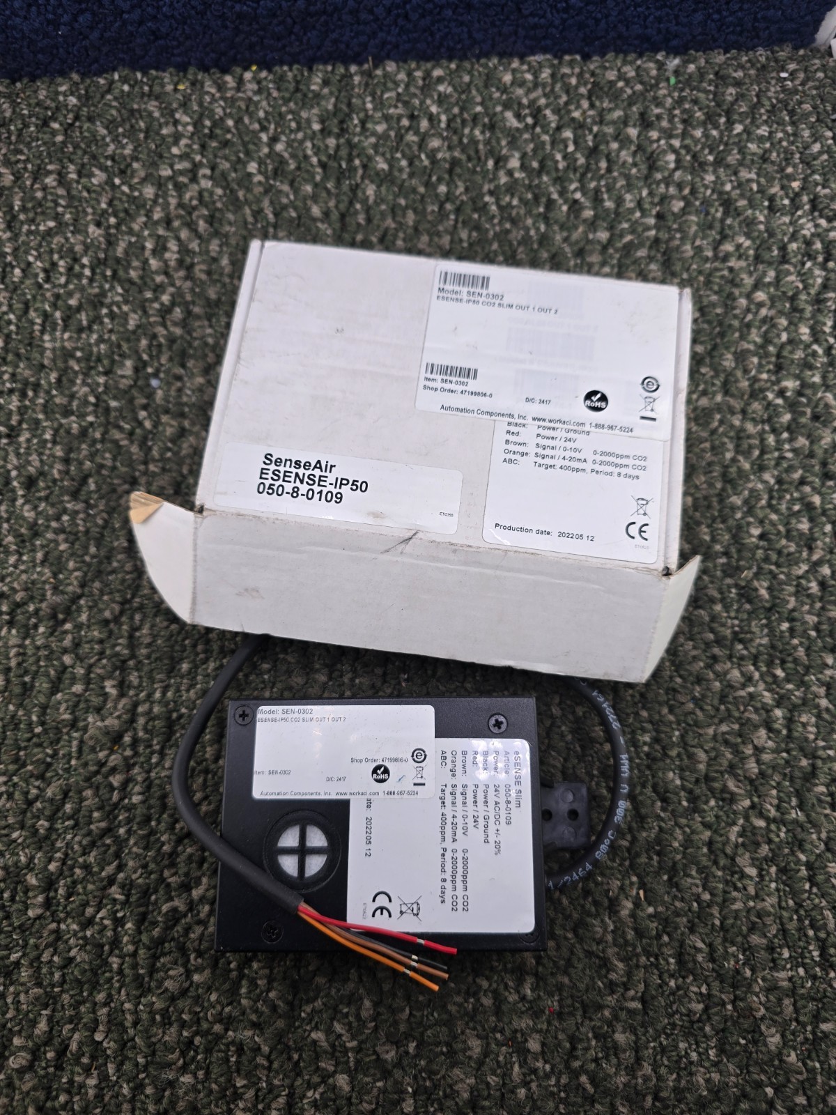 Automation Components ESENSE-IP50 4-Wire CO2 Transmitter IP50 Housing 24V AC/DC
