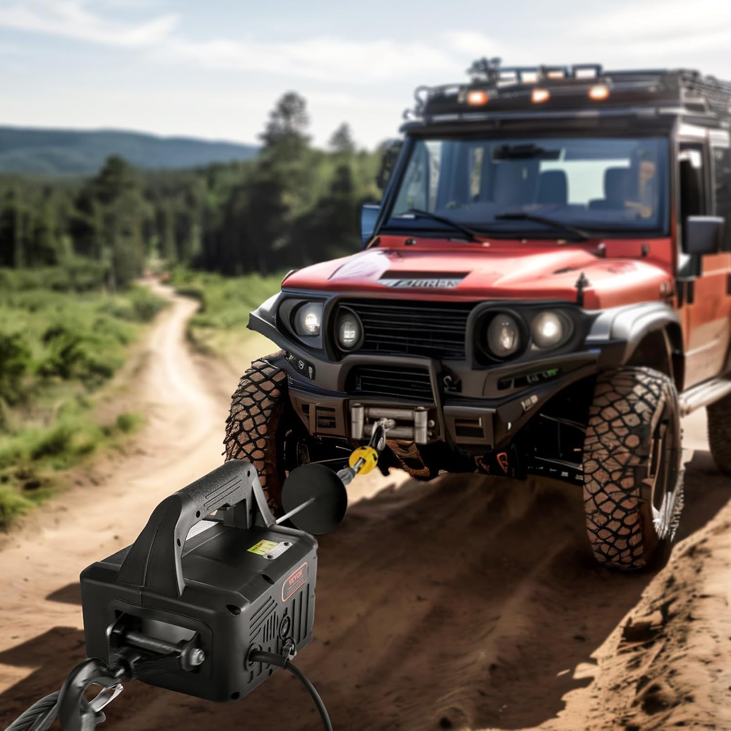 1500W 3-in-1 Electric Hoist Winch – 1100 lbs Capacity, Wireless & Wired Remote