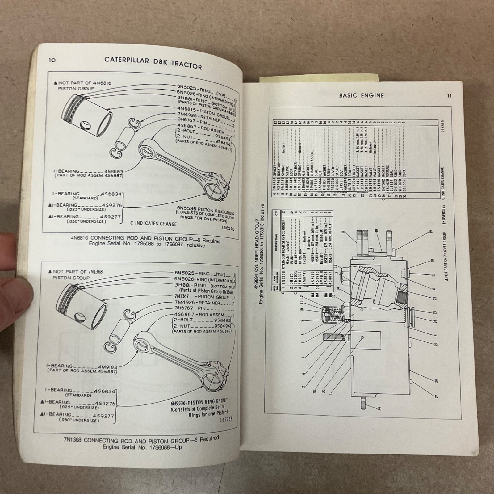 CAT Caterpillar D8 D8K PARTS MANUAL BOOK CATALOG TRACTOR BULLDOZER, 77V5006 & UP