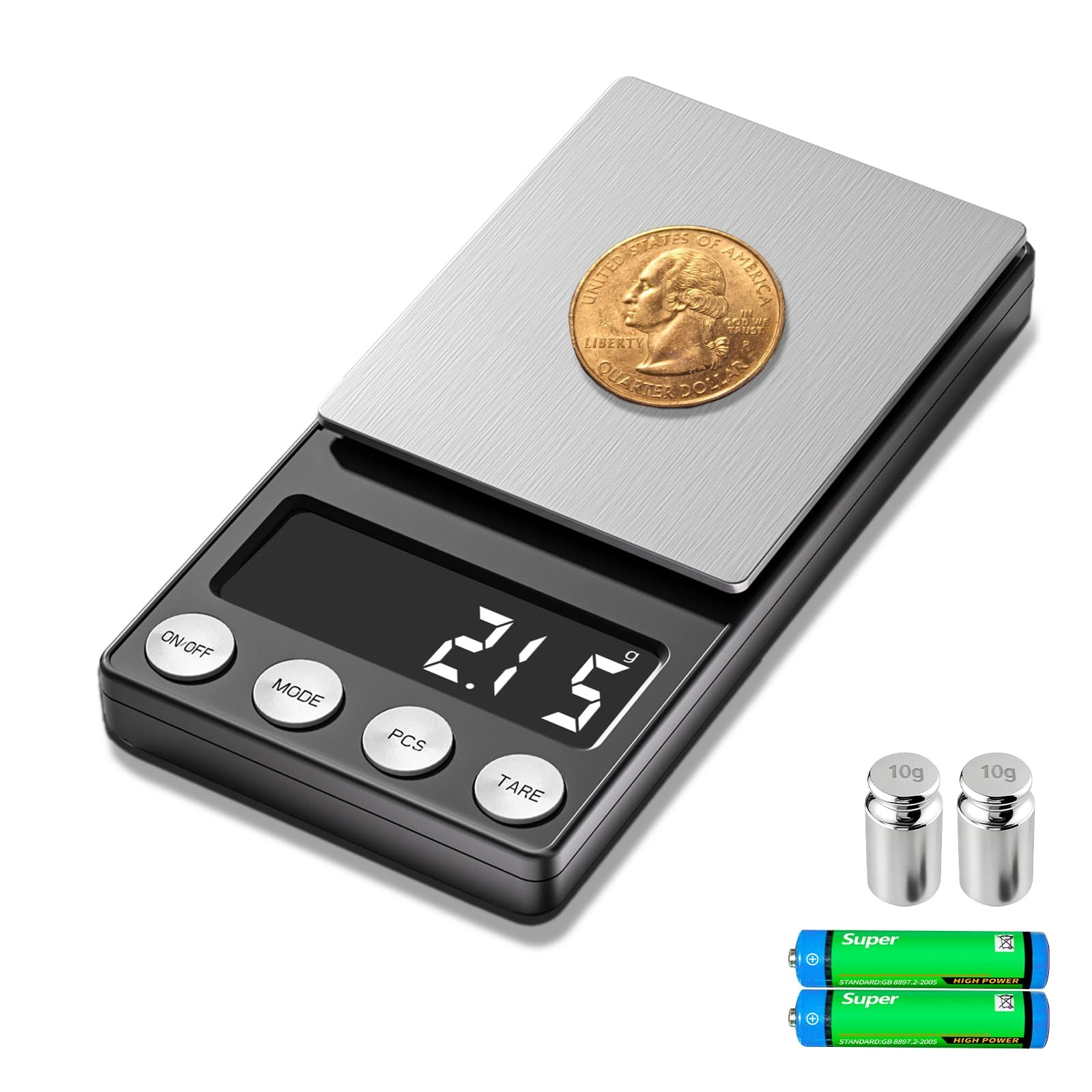 SKEAP Digital Coin Scale, Gram Scale 0.01g Accuracy for Coin Collectors, Bank…