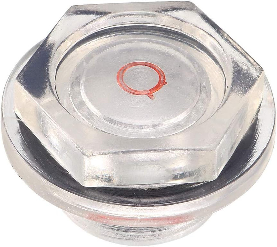 G3/4 25.7Mm Male Thread Air Compressor Fittings Clear Plastic Oil Sight Glass