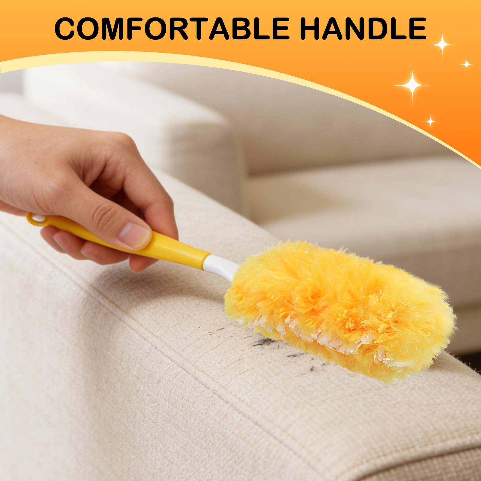 SetSail Heavy Duty Duster Refills for Swiffer with 1 Handle，30 Orange