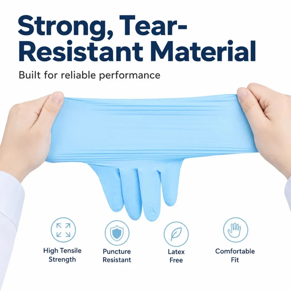 KingFa Medical Nitrile Gloves Latex Powder Free D6319-19 200pc, 500pc, 1000pc