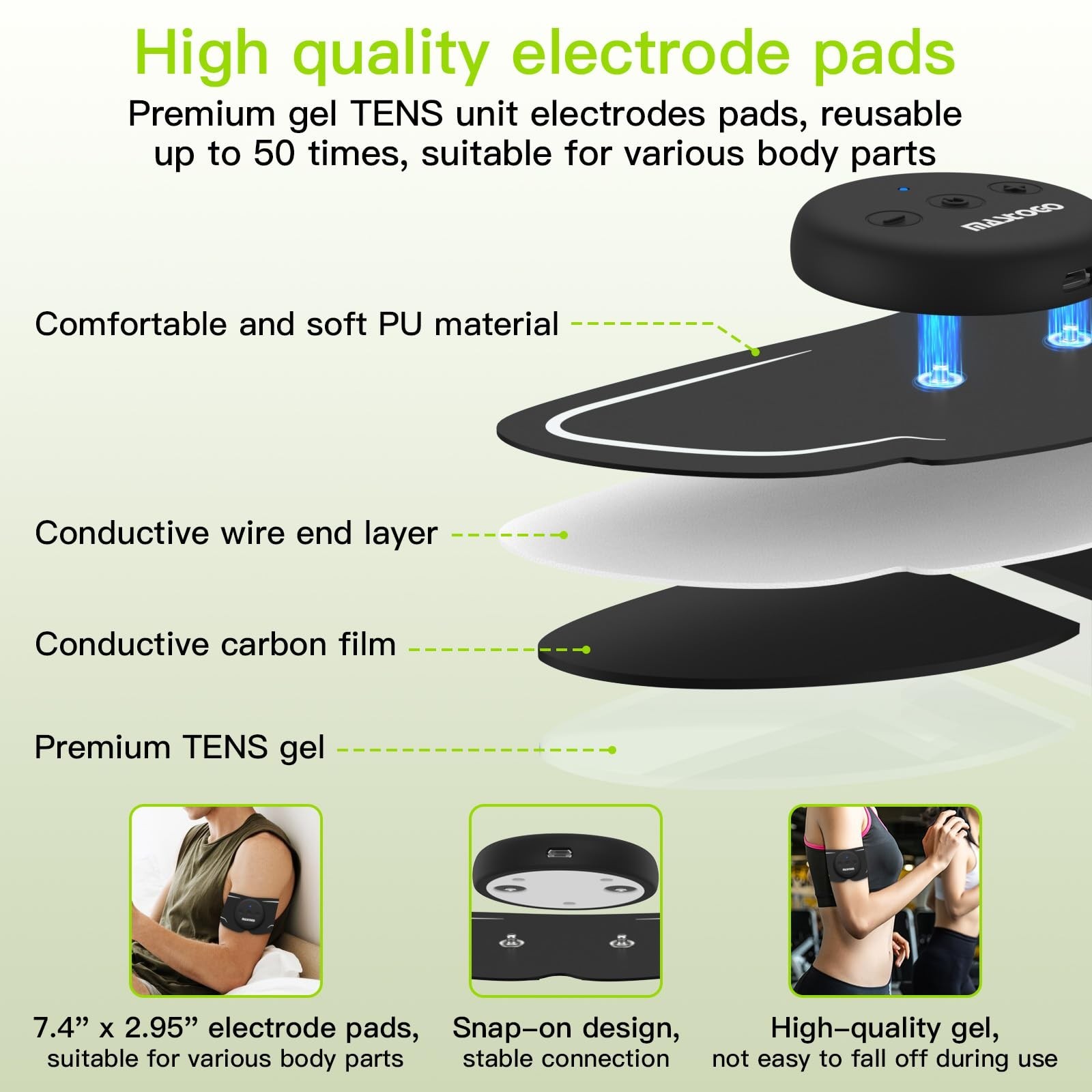 Wireless TENS Unit, Dual Host Muscle Stimulator with APP Control Up to 26 Mod…