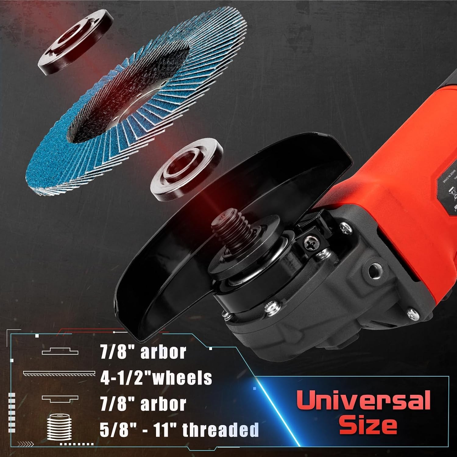 SHALL 4.5″ 4A Angle Grinder 3 Cutting Discs