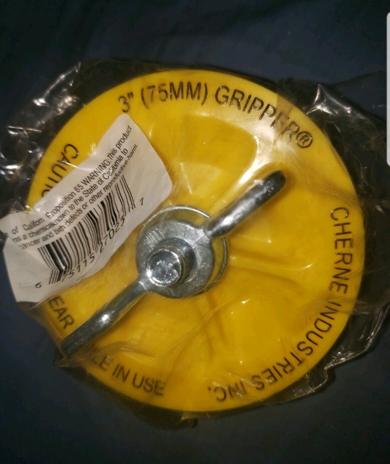 Lot of (9) Cherne 3″ Mechanical Pipe Plug, Rubber and ABS Plastic.