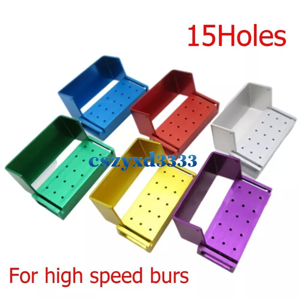 Dental Bur Holder Block Disinfection Box 10/15/16/24/30/56/100/142/152 Holes
