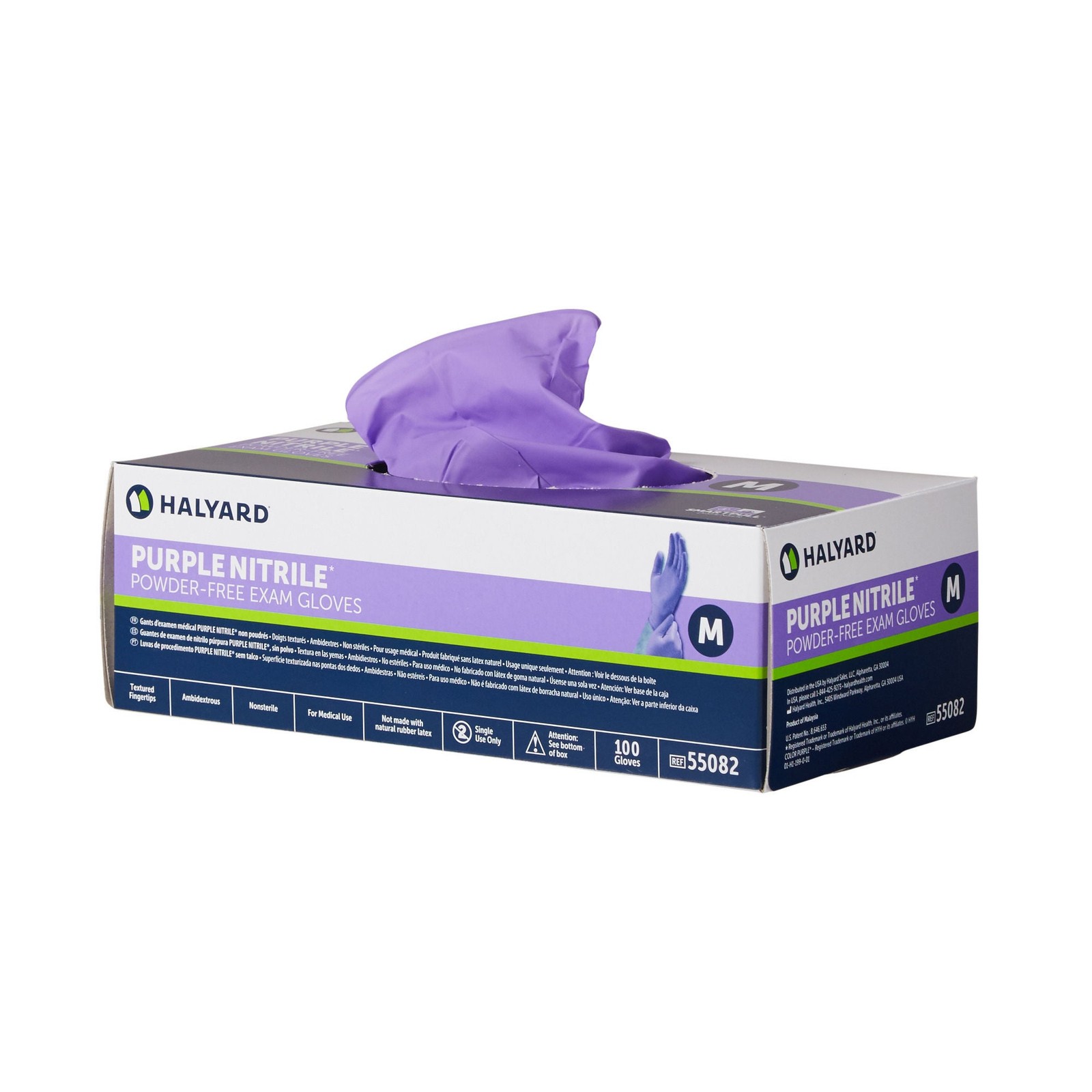 Purple Nitrile Nitrile Exam Glove Standard Cuff Length MEDIUM 1000 per Case