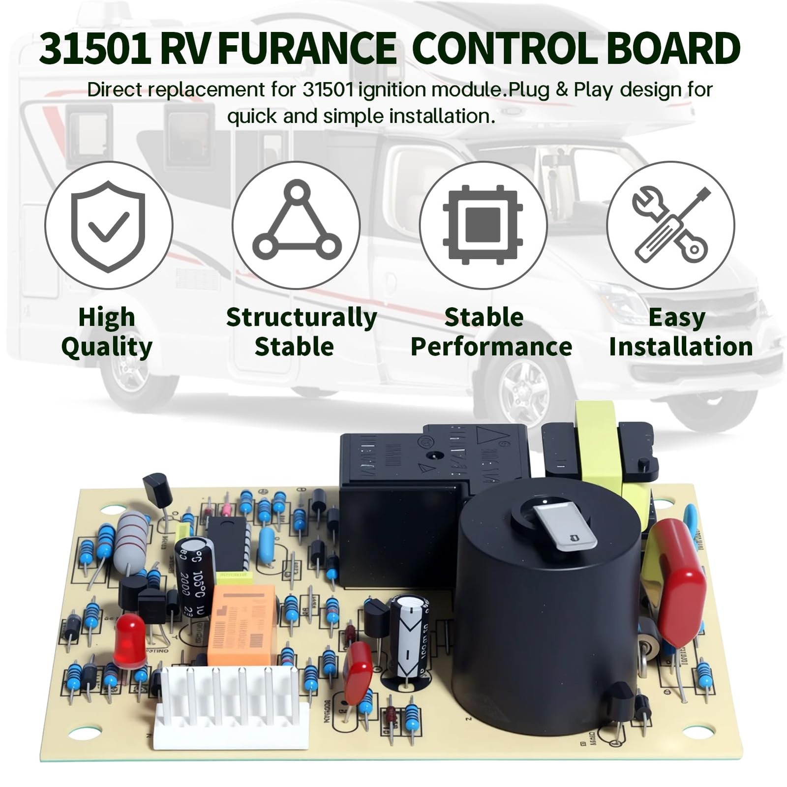 JTAREA 31501 RV Furnace Ignition Control Circuit Board Compatible with Atwood…