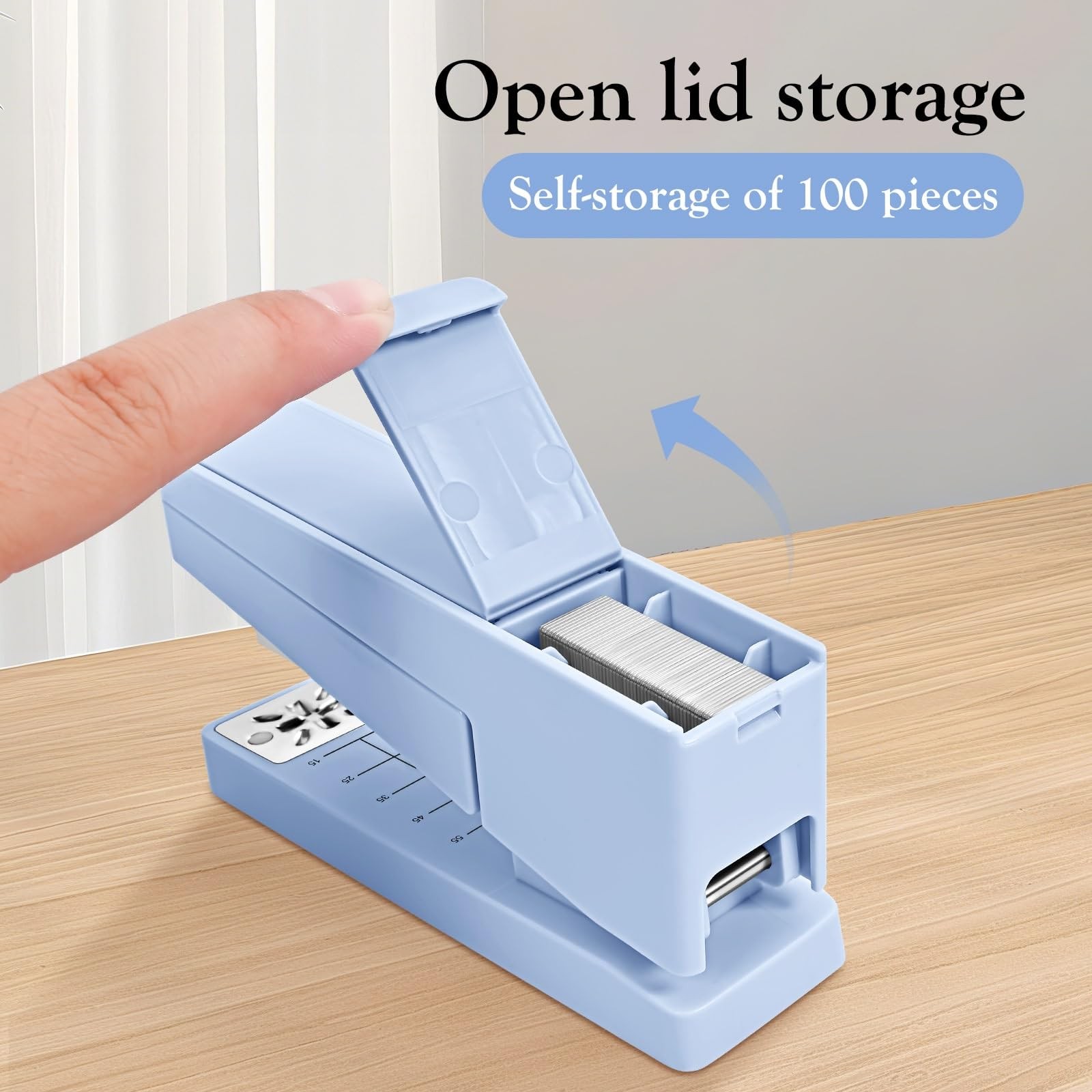 Swing-Arm Swivel Stapler – 20 Sheets Capacity, 360 Degree Rotate Desk Stapler…