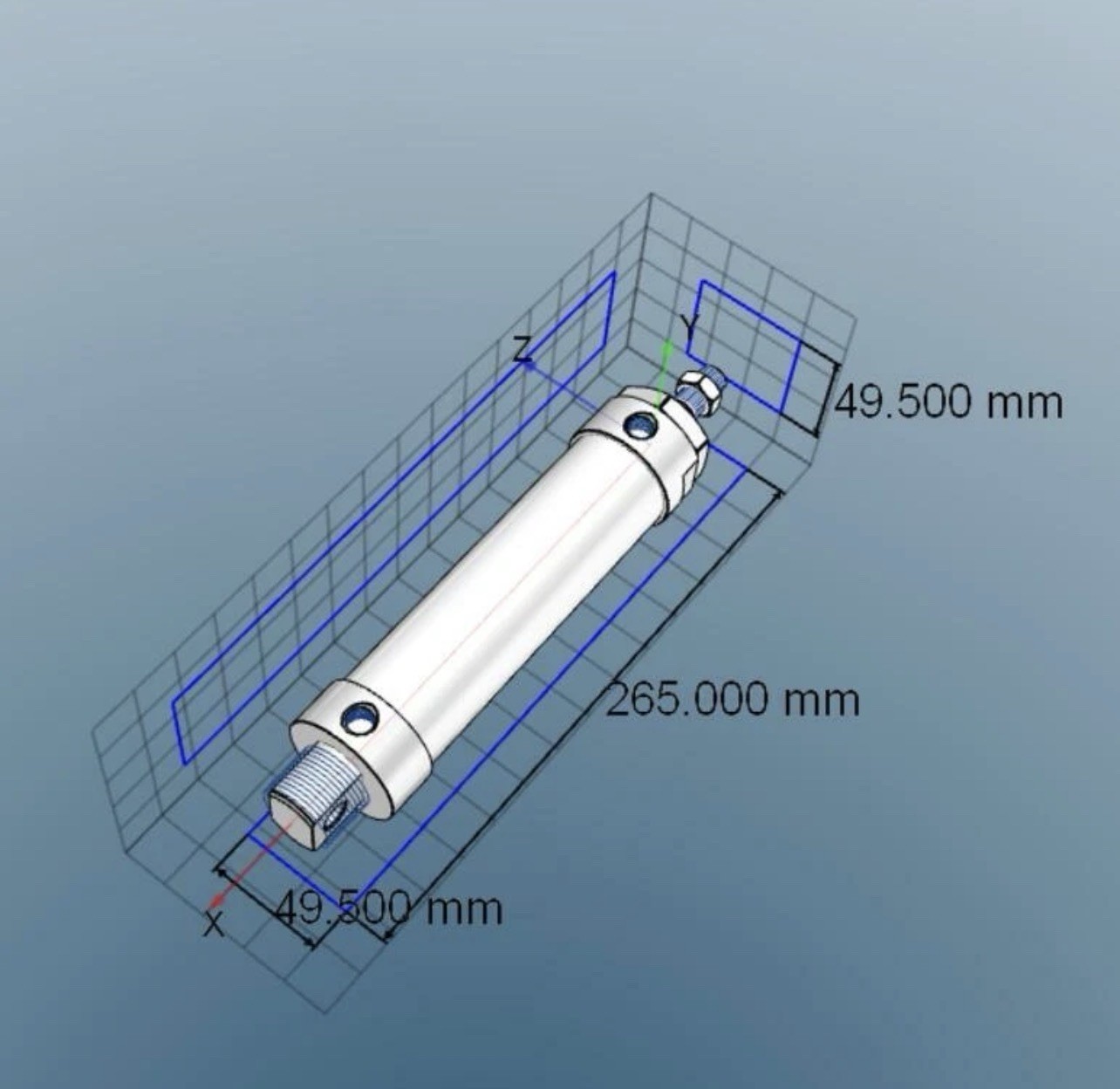 MAL40X100-CA Pneumatic Air Cylinder Bore 40mm Stroke 100mm Double Acting 1Pc