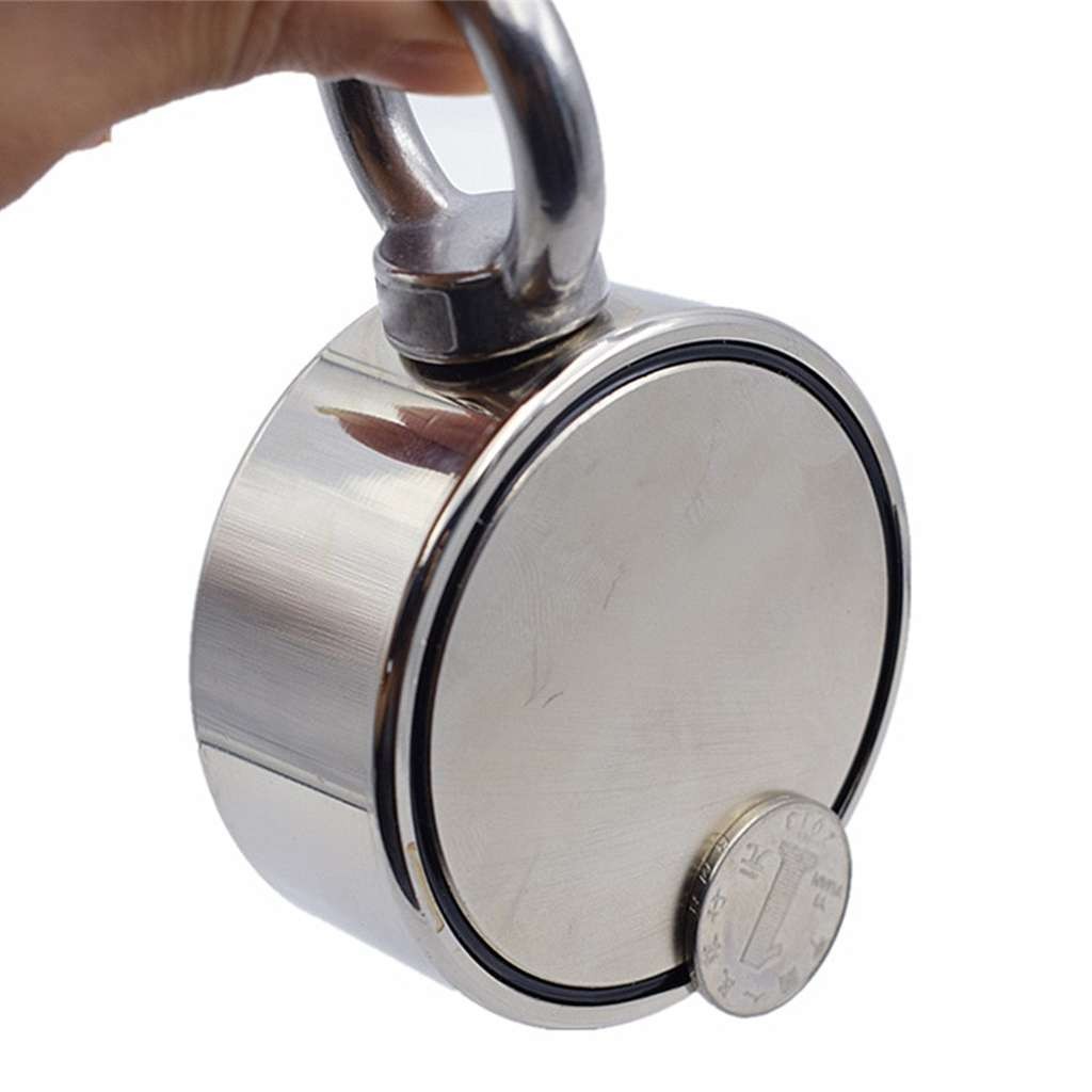 800LBS Fishing Magnet Kit Pull Force Strong Neodymium Rare Earth /Rope Carabiner