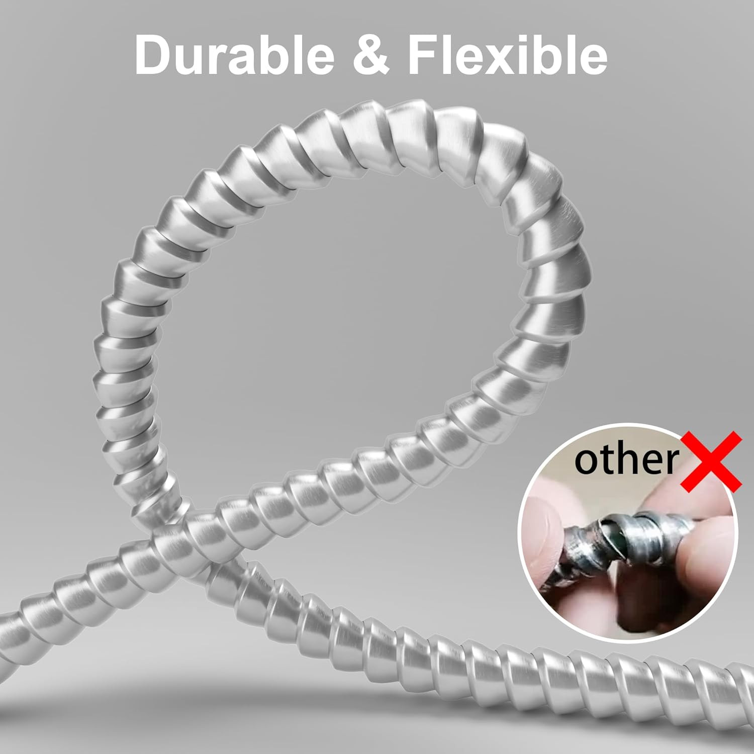 100 Ft 12/2 MC Cable with Ground, Aluminum Armor, UL Listed, Indoor/Outdoor
