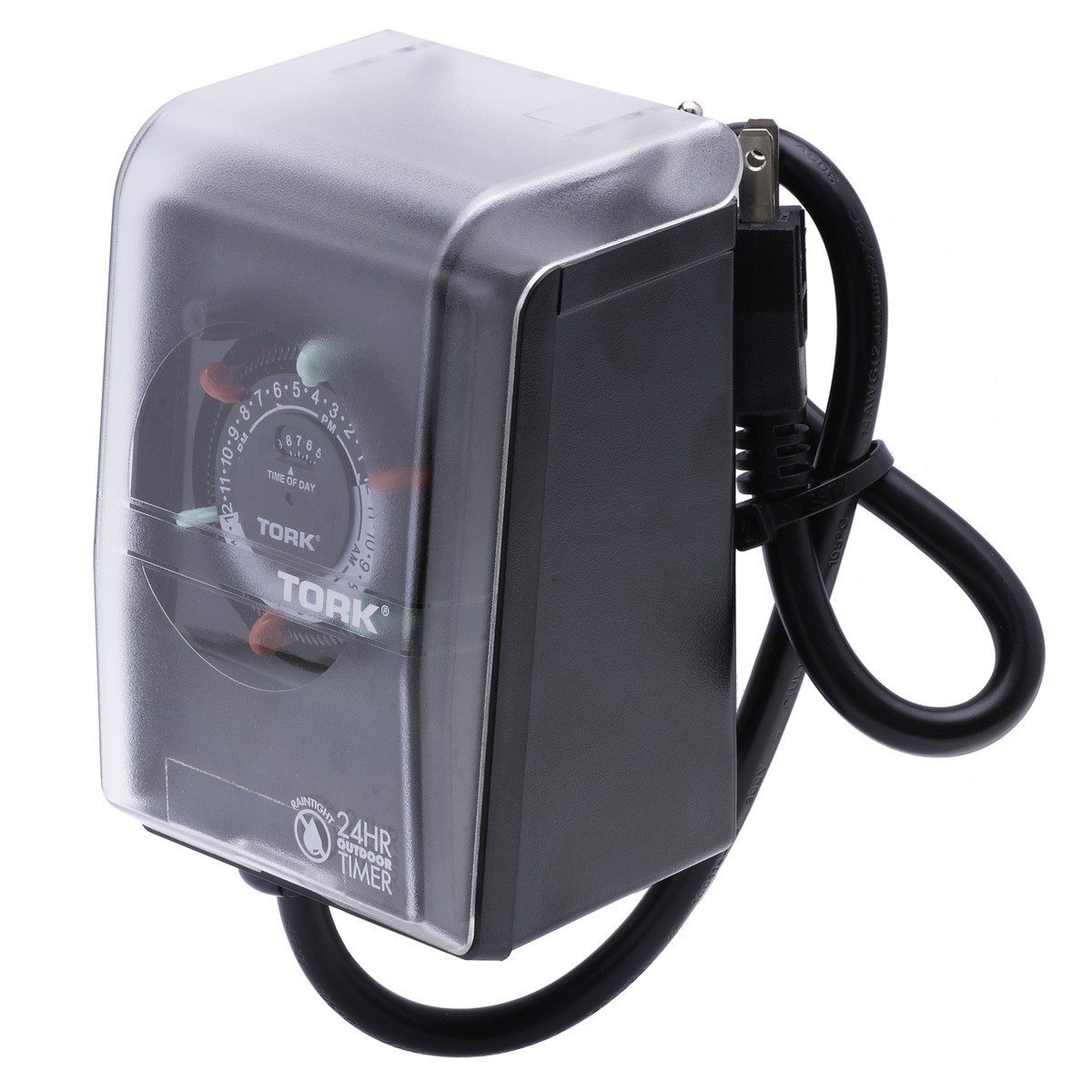 RHB32RC Indoor/Outdoor 15-Amp Plug-in Heavy Duty Mechanical Timer, Clear Cover