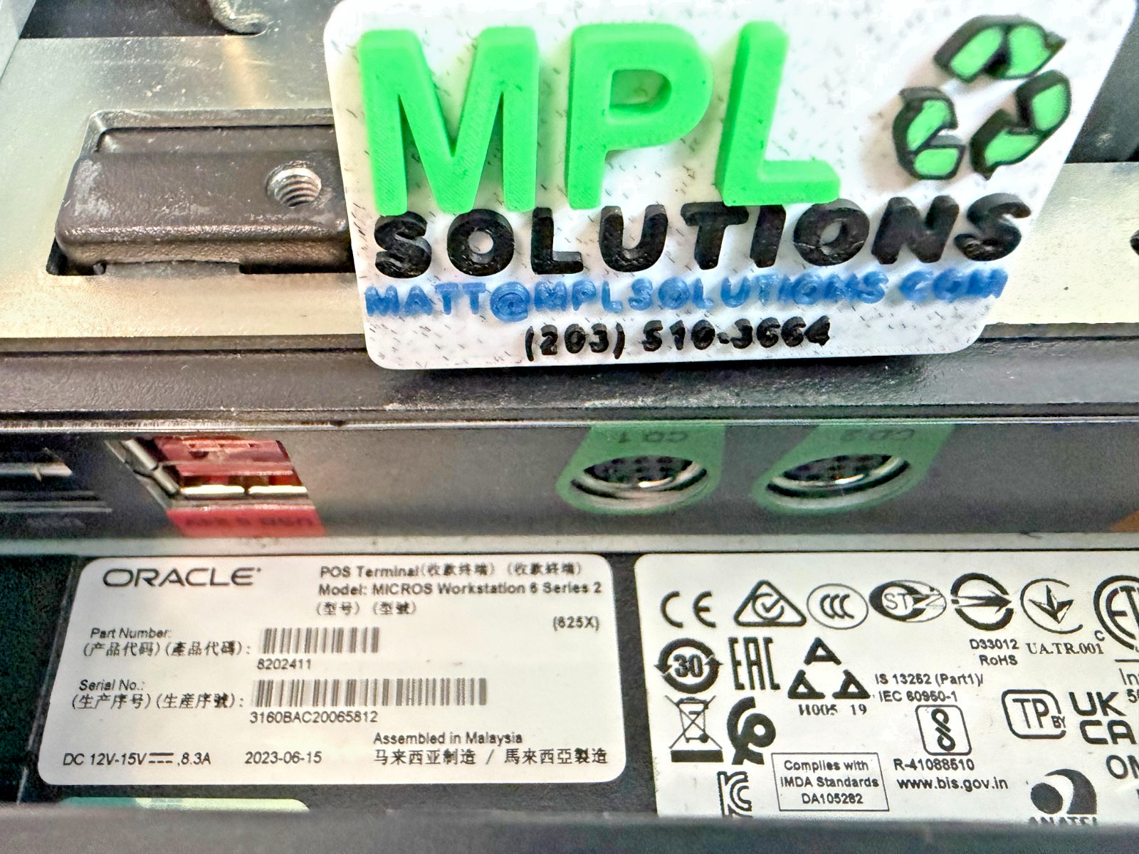 Oracle MICROS Workstation 625X with 15.6-Inch Touch Screen POS/Register AIO NICE