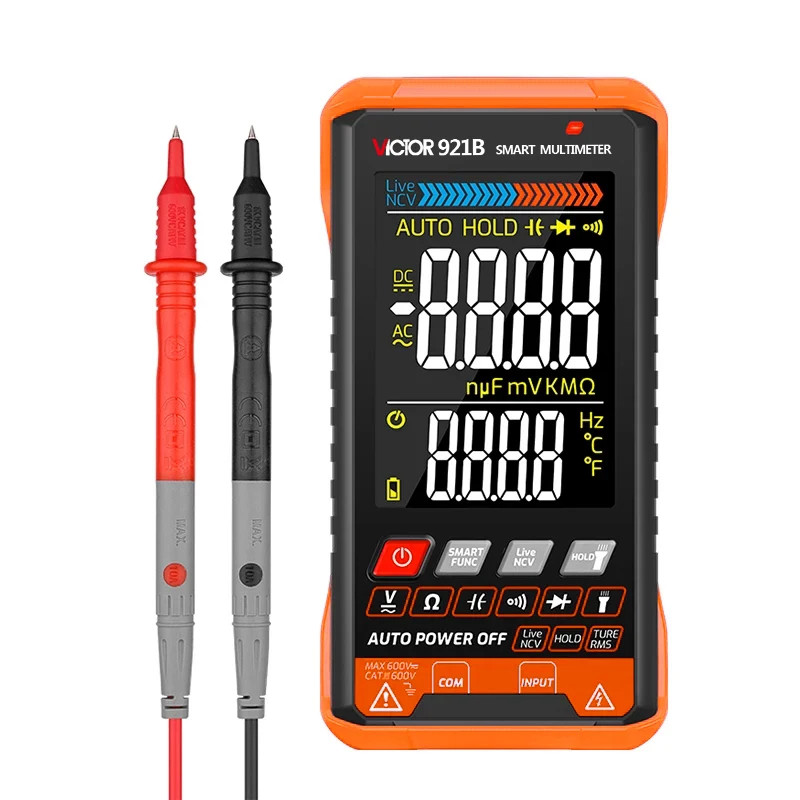 Professional Auto Range Tester Multimeter Color Screen OHM NCV Voltage Meter