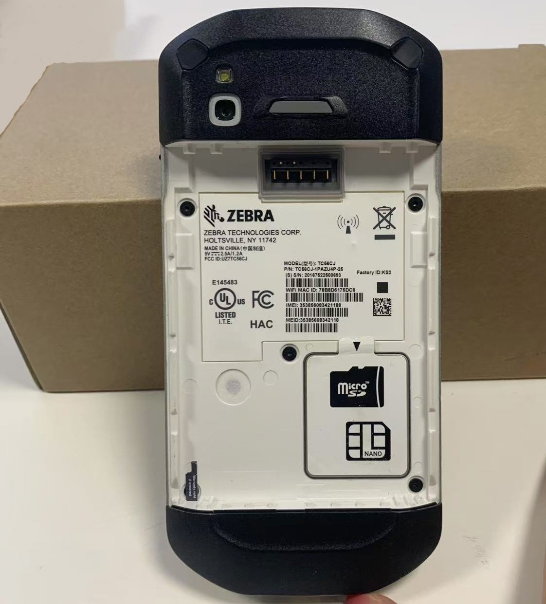 Zebra TC56CJ Android GMS Mobile Computer 2D/QR Barcode Scanner TC56CJ-1PAZU4P-25