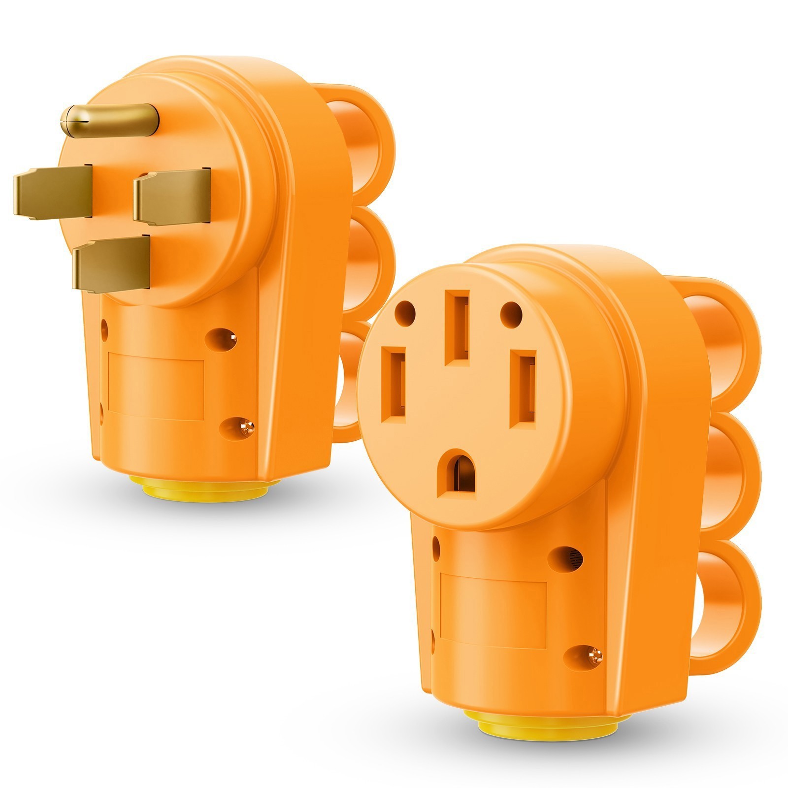 RV 125V 50Amp Receptacle Male&Female Plug Power Cord End Replacement Heavy Duty