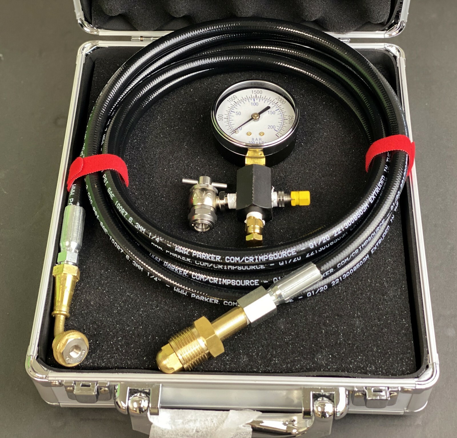 Accumulator Charging Kit, 3000 PSI , 10FT Parker Hose, W/Case