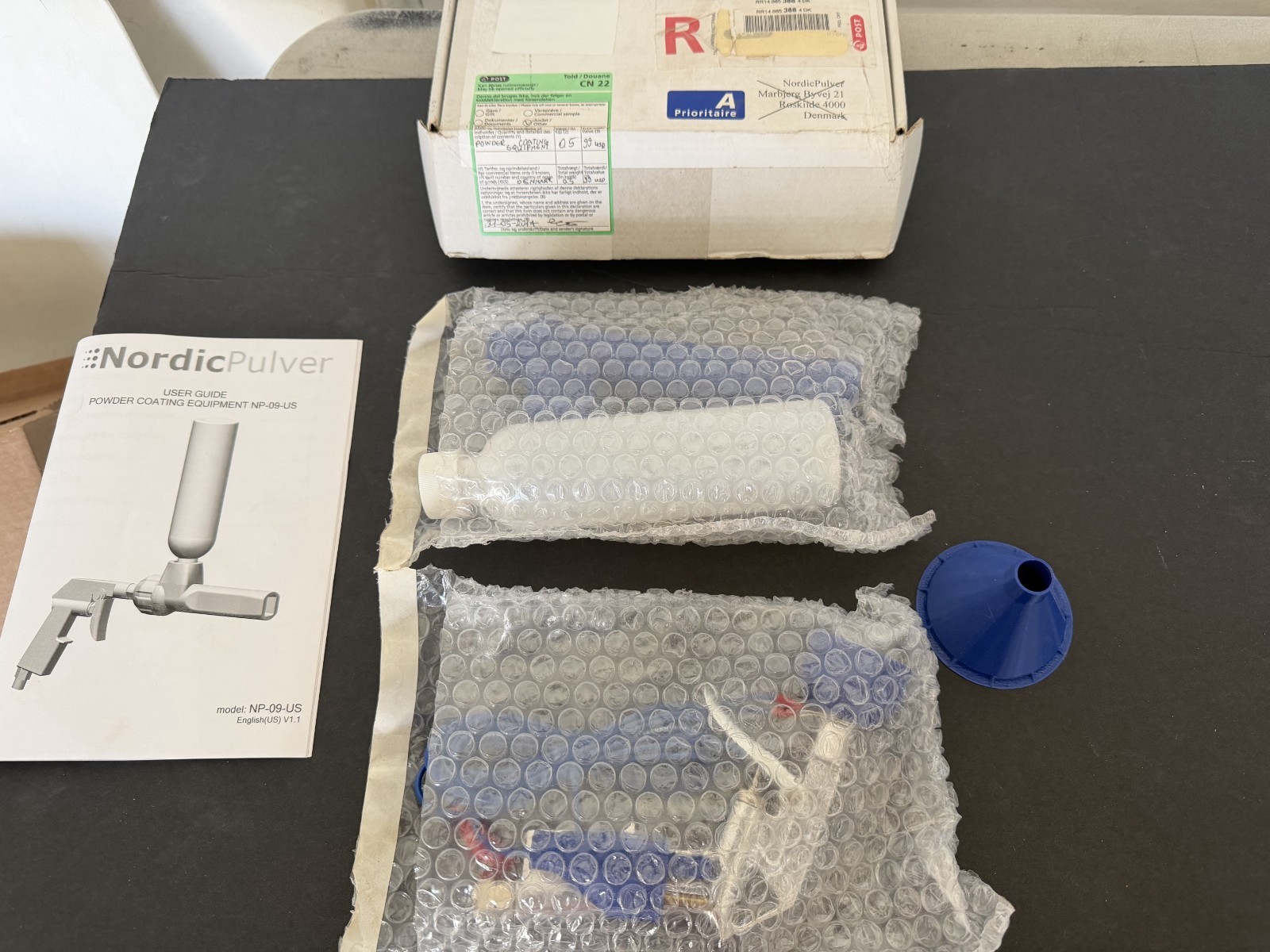 Powder Coating Gun System for hobby user Tribo Powder Coat Spray Gun (open box)