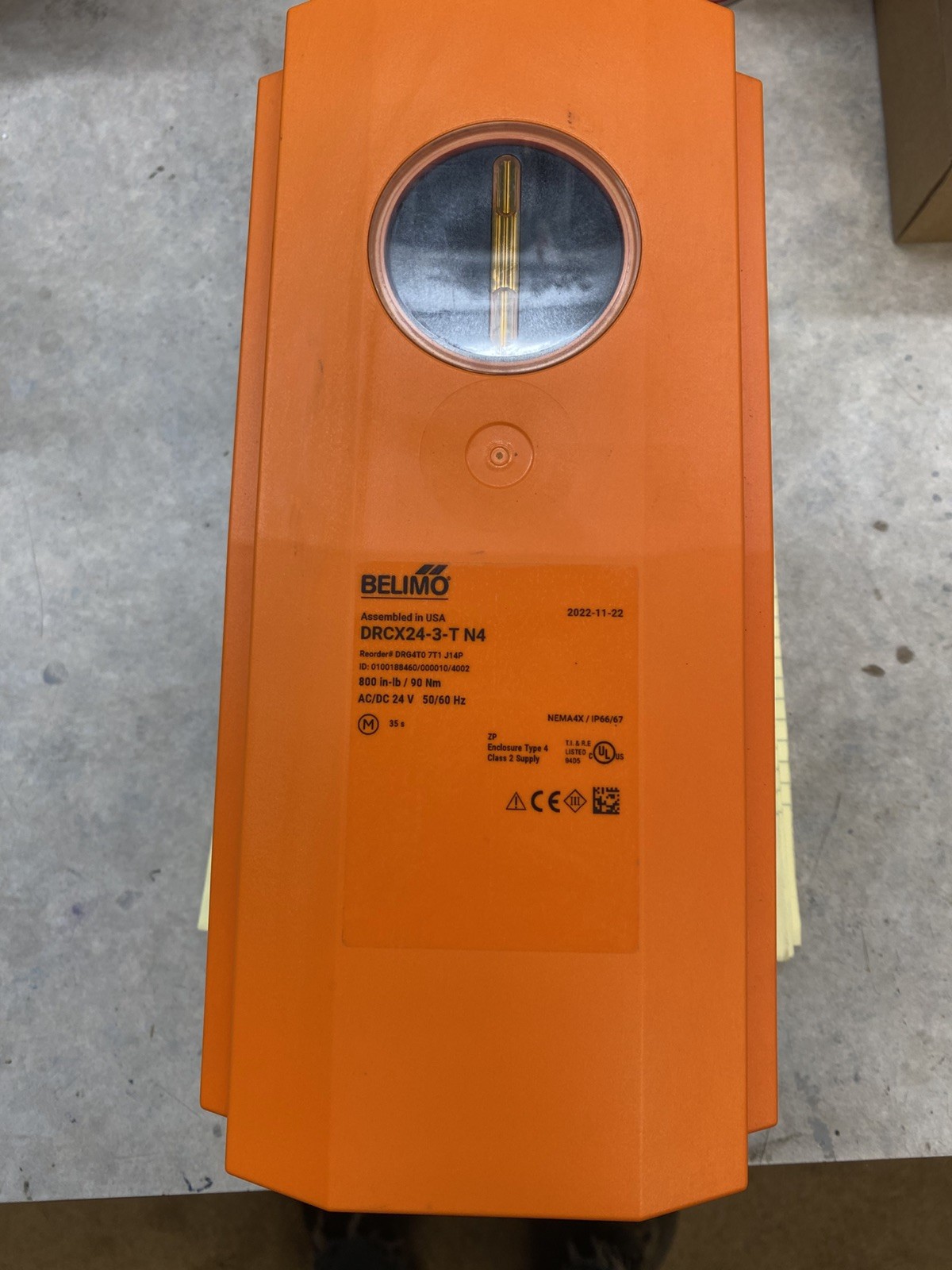 Belimo DRCX24-3-T-N4 Damper Actuator 24V 800 in-lb NEMA 4
