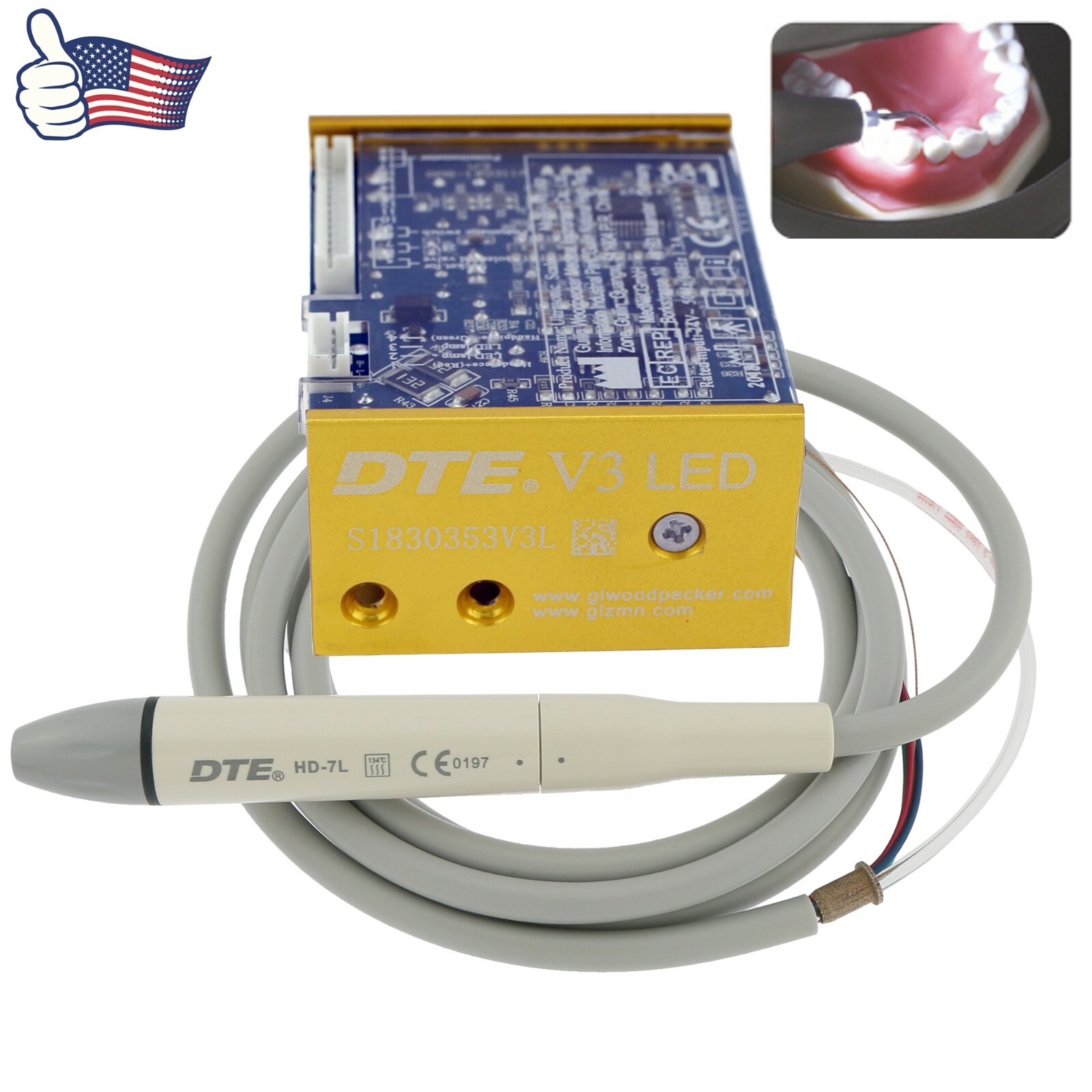 Woodpecker DTE Built in Dental Ultrasonic Scaler LED Handpiece Satelec Acteon