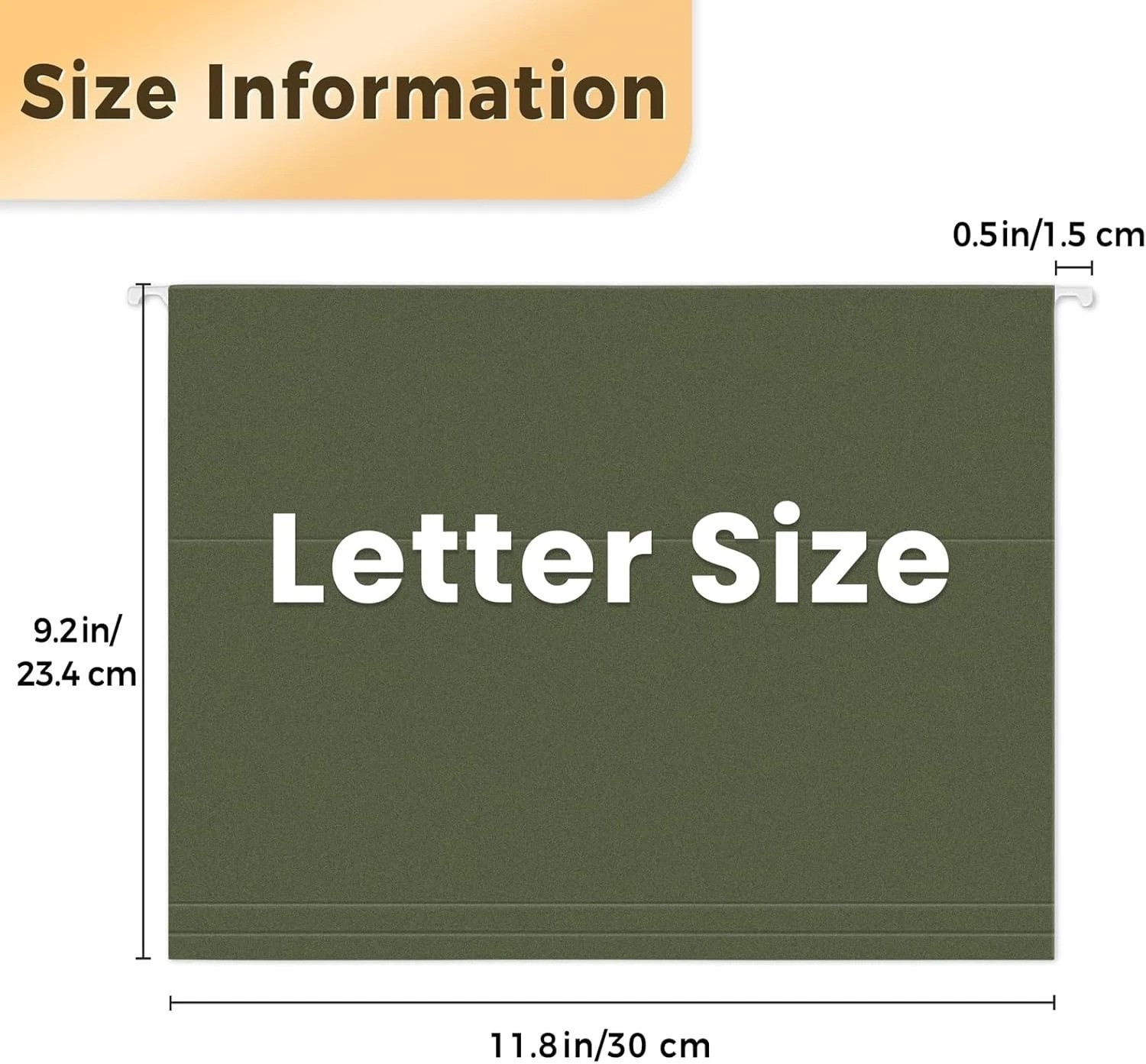 Organize with Style: 6 Green Hanging File Folders for Home & Office, Letter Size