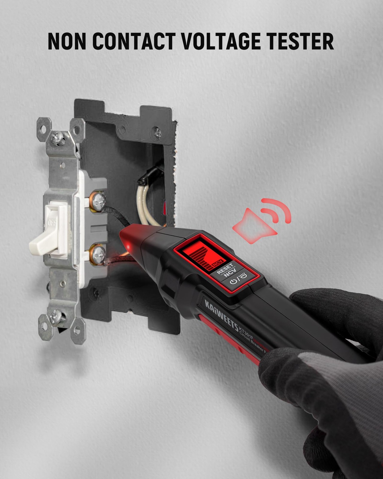 Circuit Breaker Finder GFCI Outlet Tester with LCD Display Flashlight
