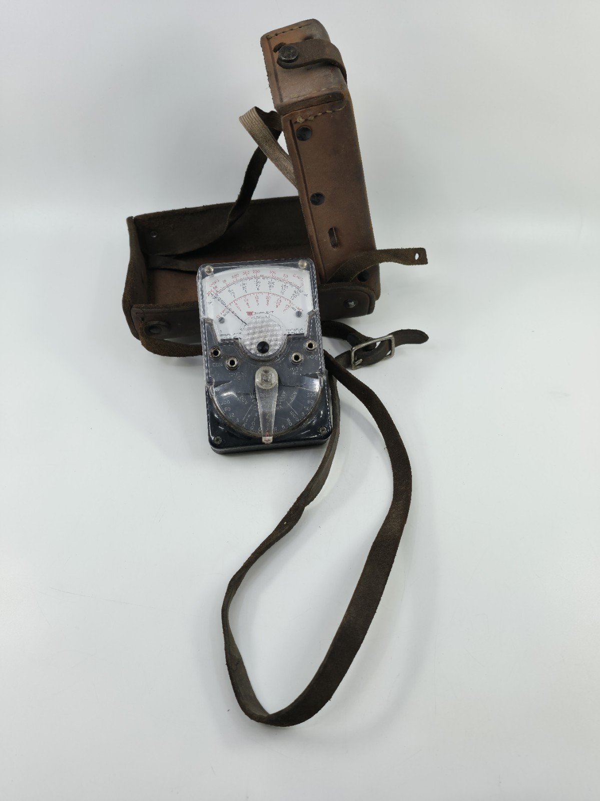 ​Vintage Triplett Model 310 Type 5 VOM Analog Multimeter With Leather Case