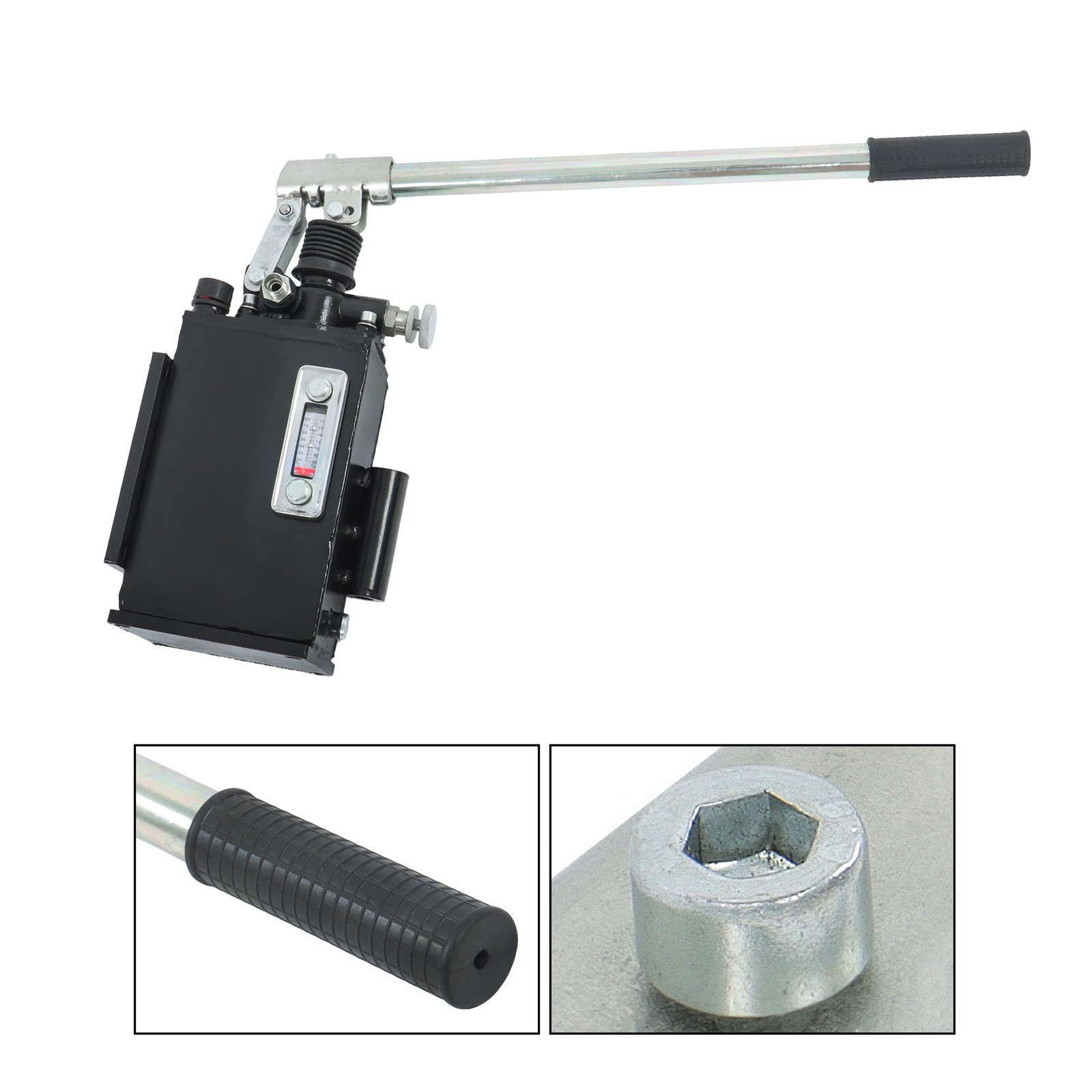 Single-Acting Hydraulic Pump 1.5CID Manual With Release Knob 3 Qts