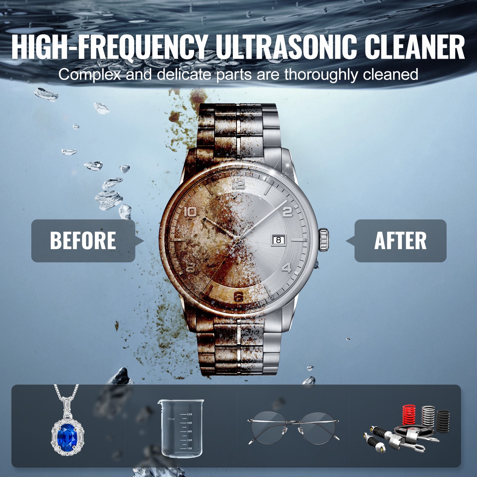 10L Ultrasonic Cleaner with Heater Timer & Basket Digital Sonic Machine