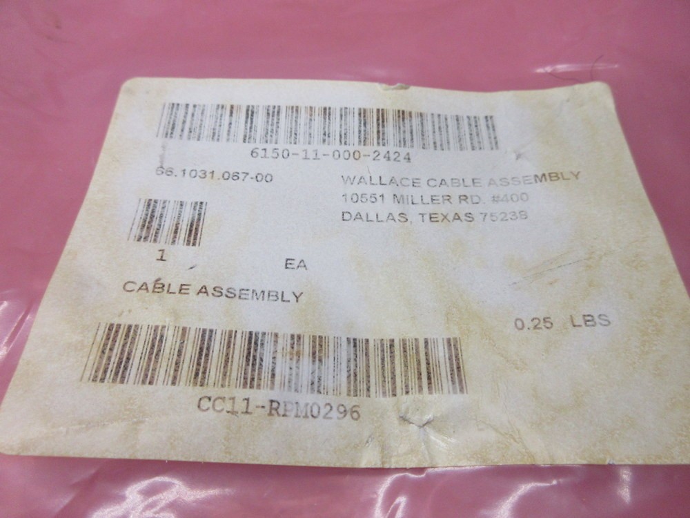 Wallace 57219 66.1031.067-00 Cable Assembly 66.1031.067-00
