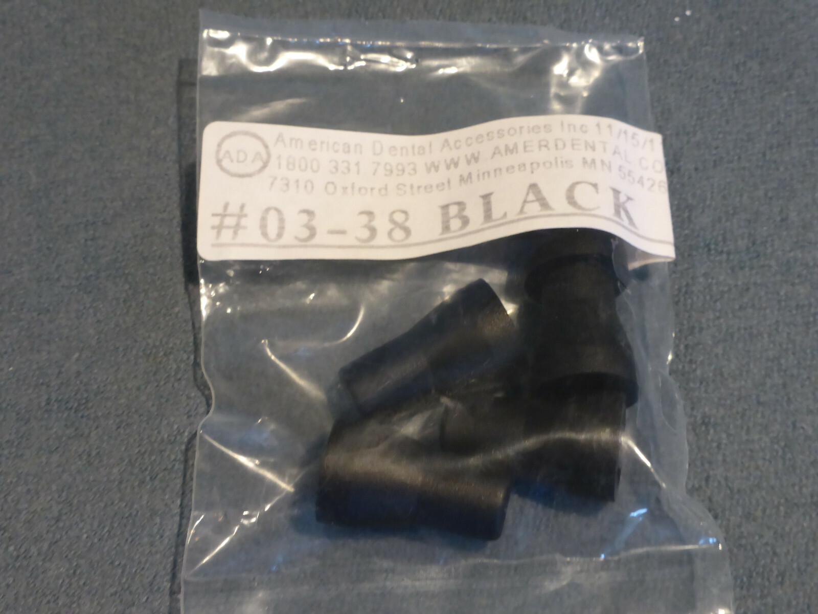 Dental, Saliva ejector tips, push on black, American Dental Accessories 03-38