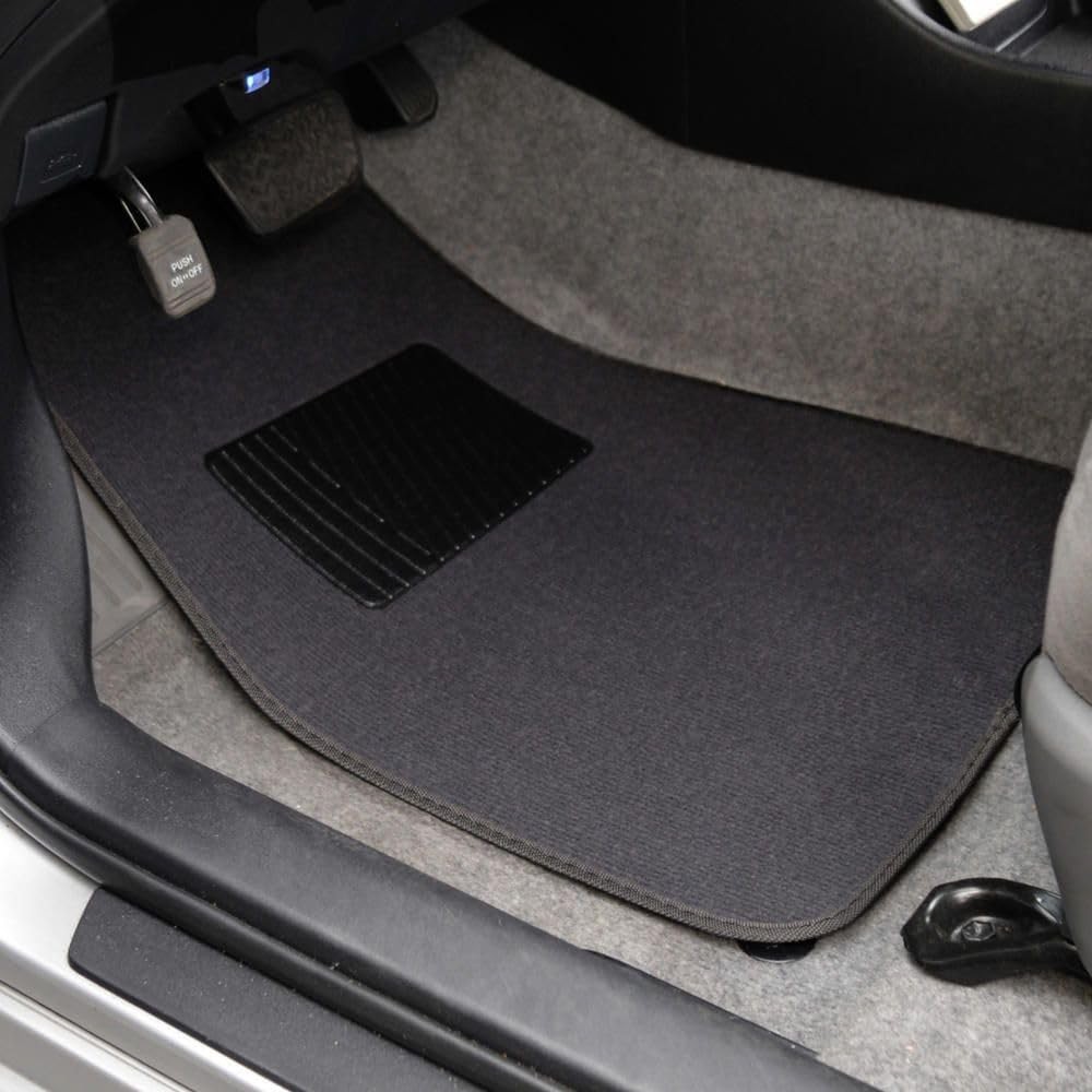 Set of 4 Grey Nylon Rubber Carpet Car Floor Mats Front Rear 11.5×16.5 MT-100