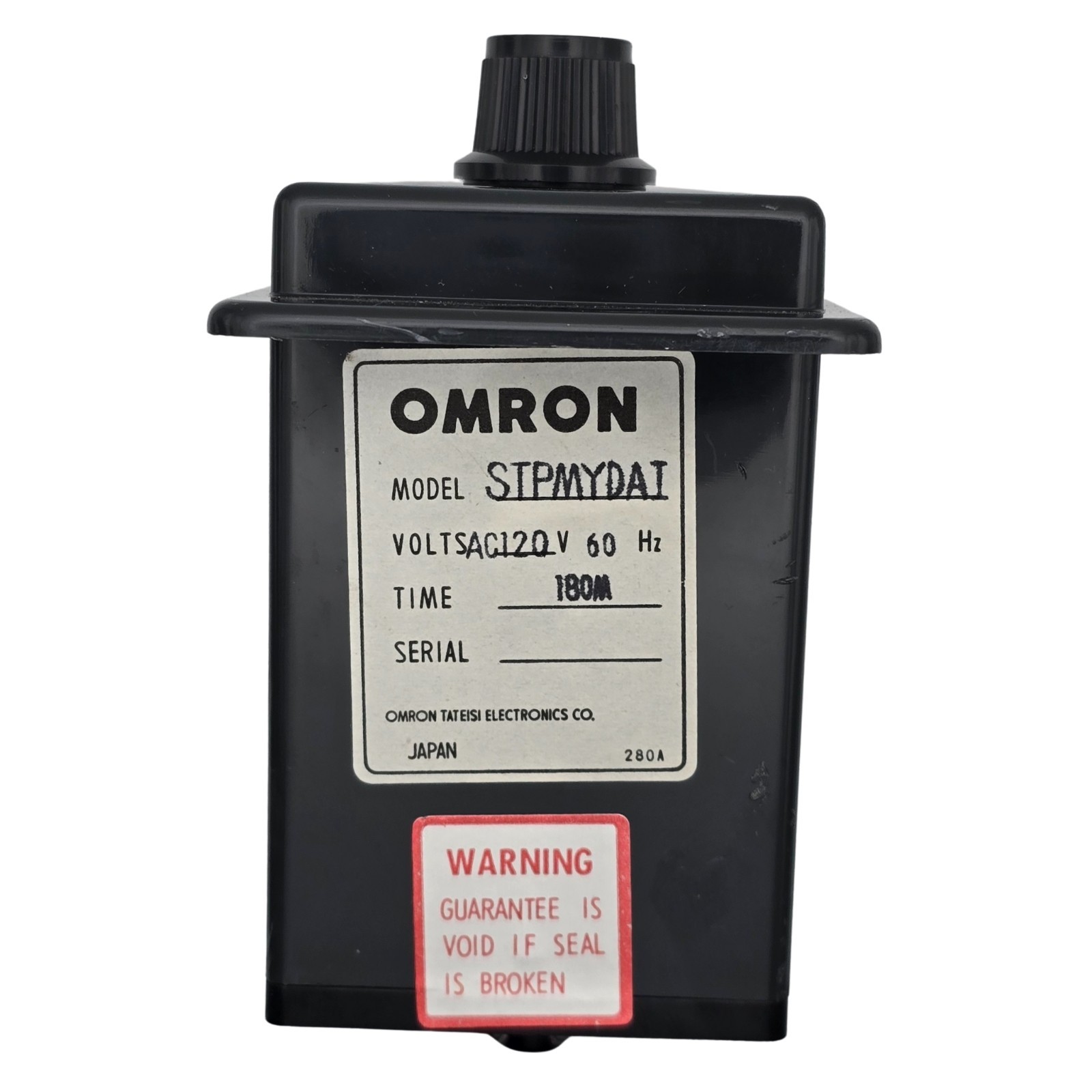 Omron STP-MYD-A1 120V AC 0-180 Minute Adjustable Time Delay Relay