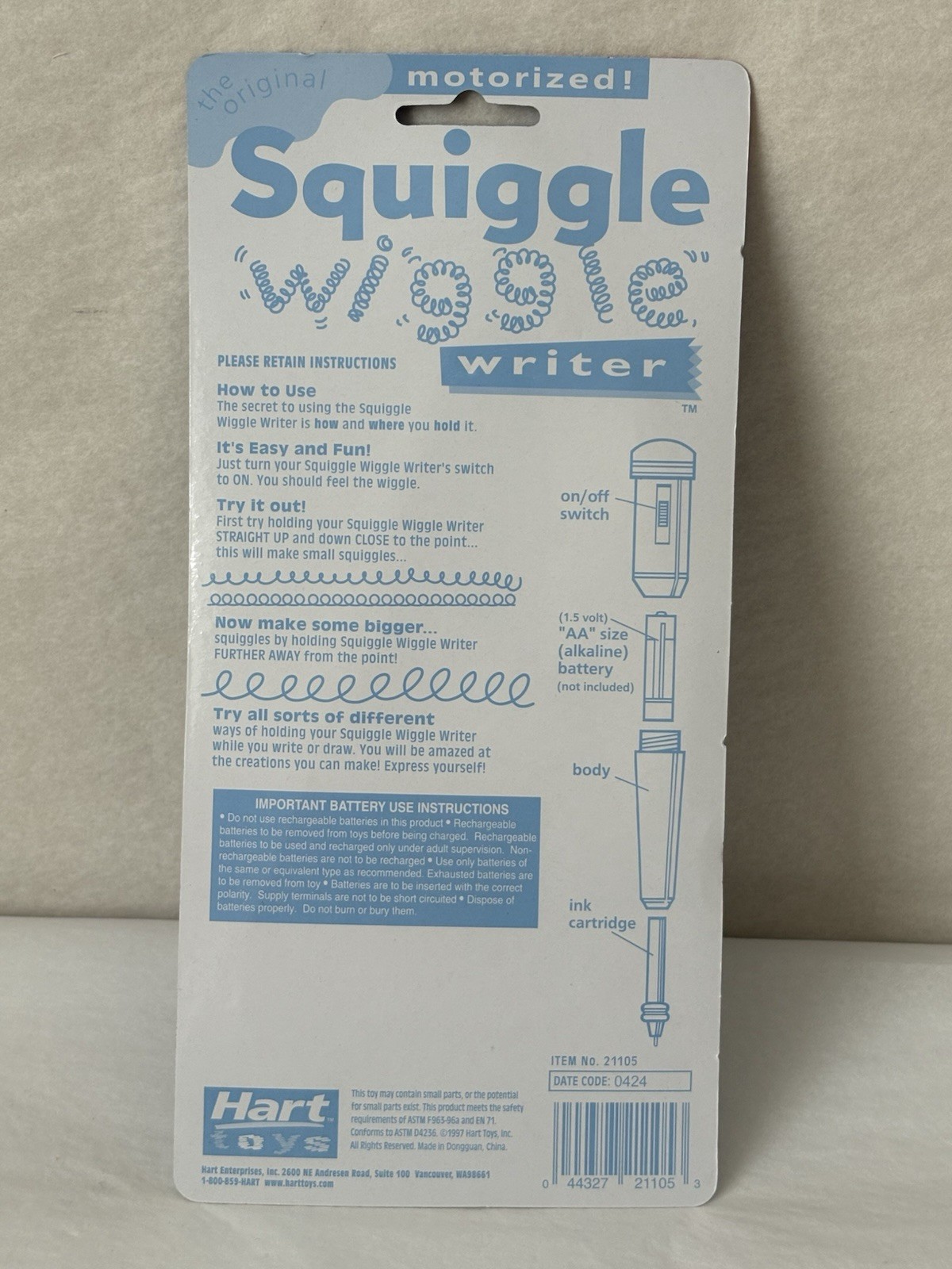New Squiggle Wiggle Writer Motorized Vibrating Pen Multicolor Fun