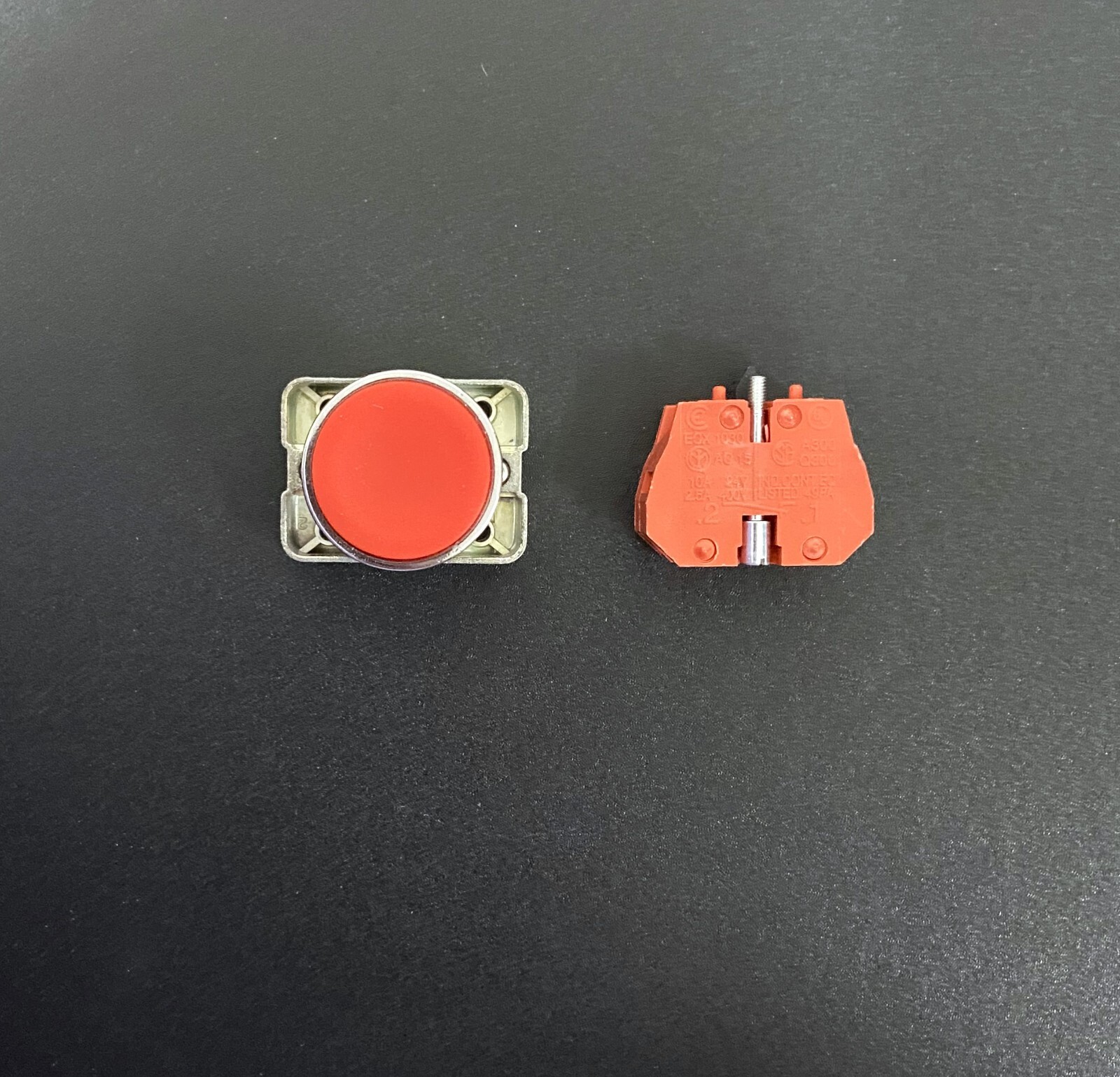 Automation Direct GCX1111 22mm Pushbutton Momentary Extended Red w/ ECX1030