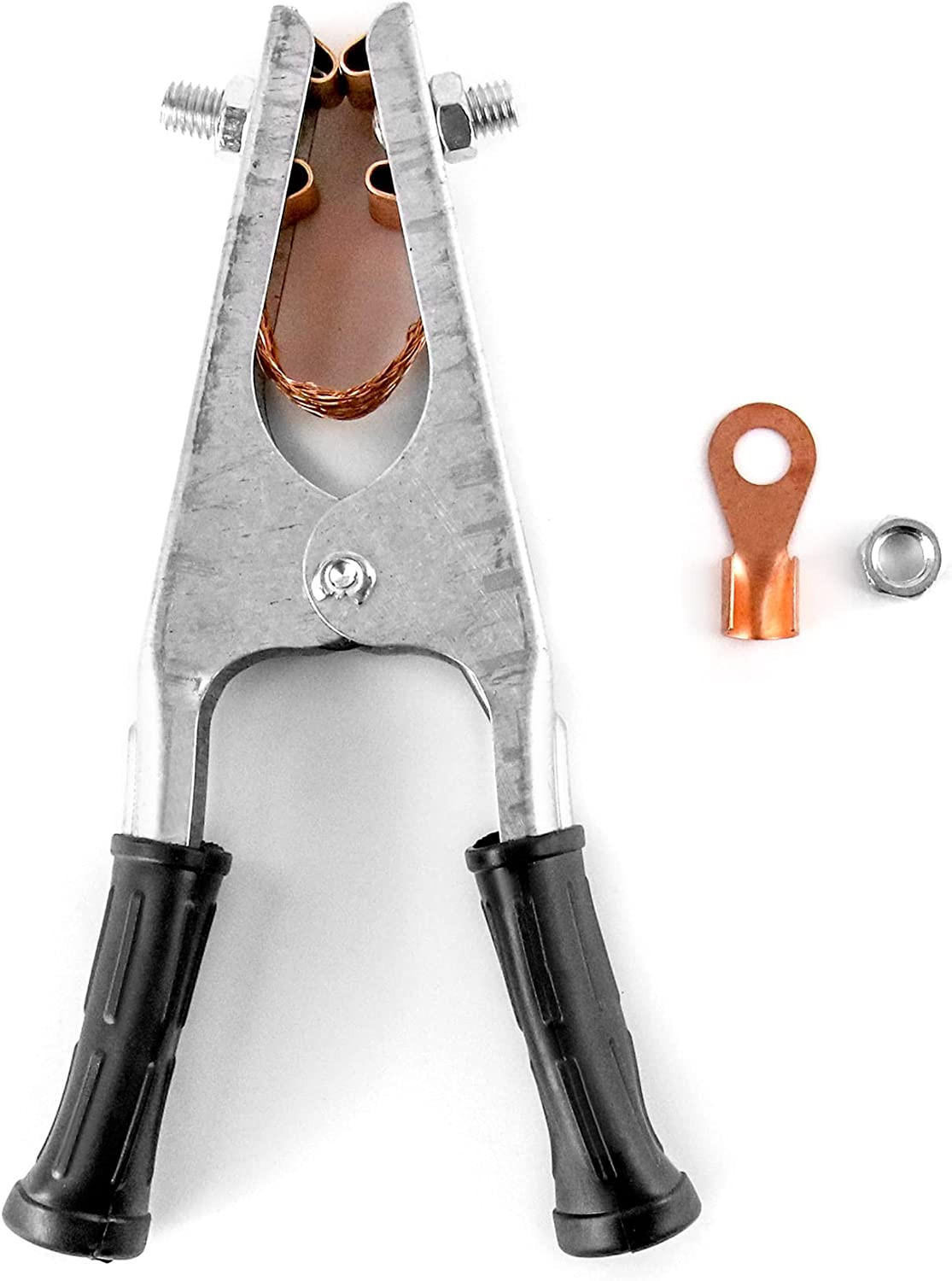 Welding Ground Clamp 2 Pack 500A Electroplated Copper Earth Clip Manual Welder