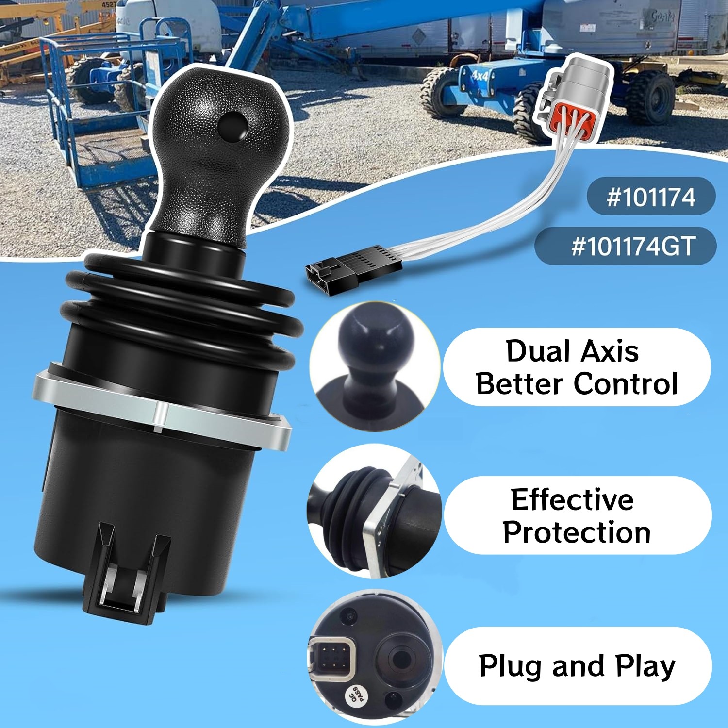 Dual Axis Joystick Controller 101174 101174GT 62390GT for Genie S‑45 S-60 S‑80