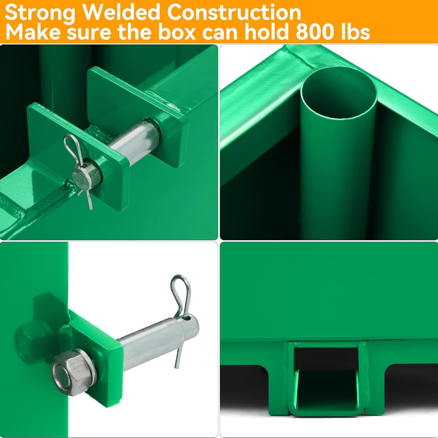 3 Point Hitch Ballast Box Counterweight for Cat 1 Cat-1 Skid Steer Tractor 800lb