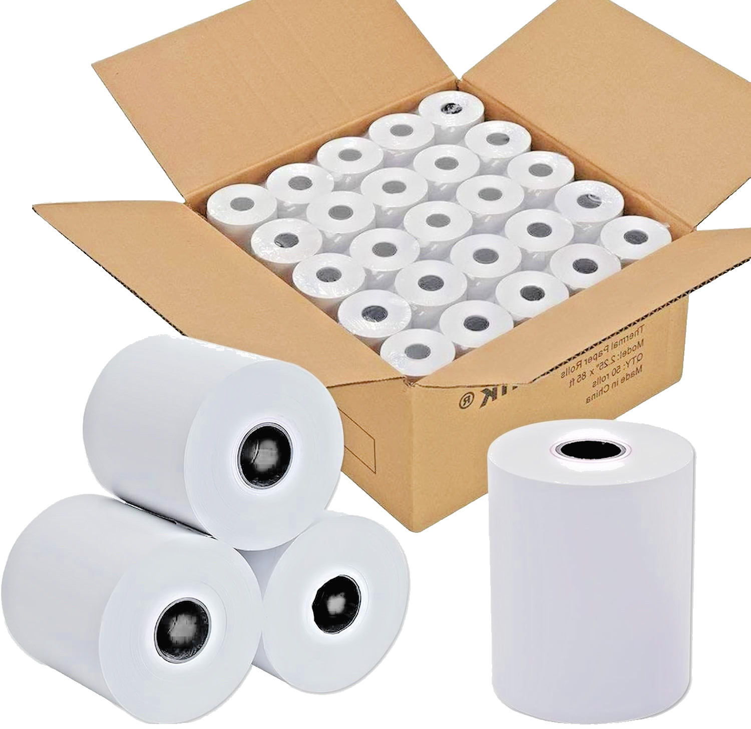 2 1/4 inch x 50 Thermal Receipt Paper for Credit Card Machine 50 Count