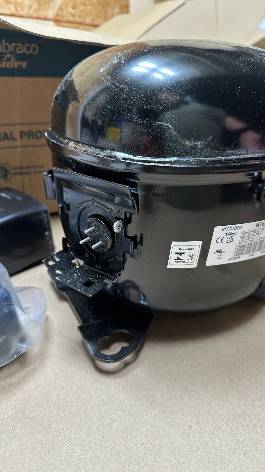 Embraco Compressor NT6220GKV 3/4HP 208-230V 60Hz R404A