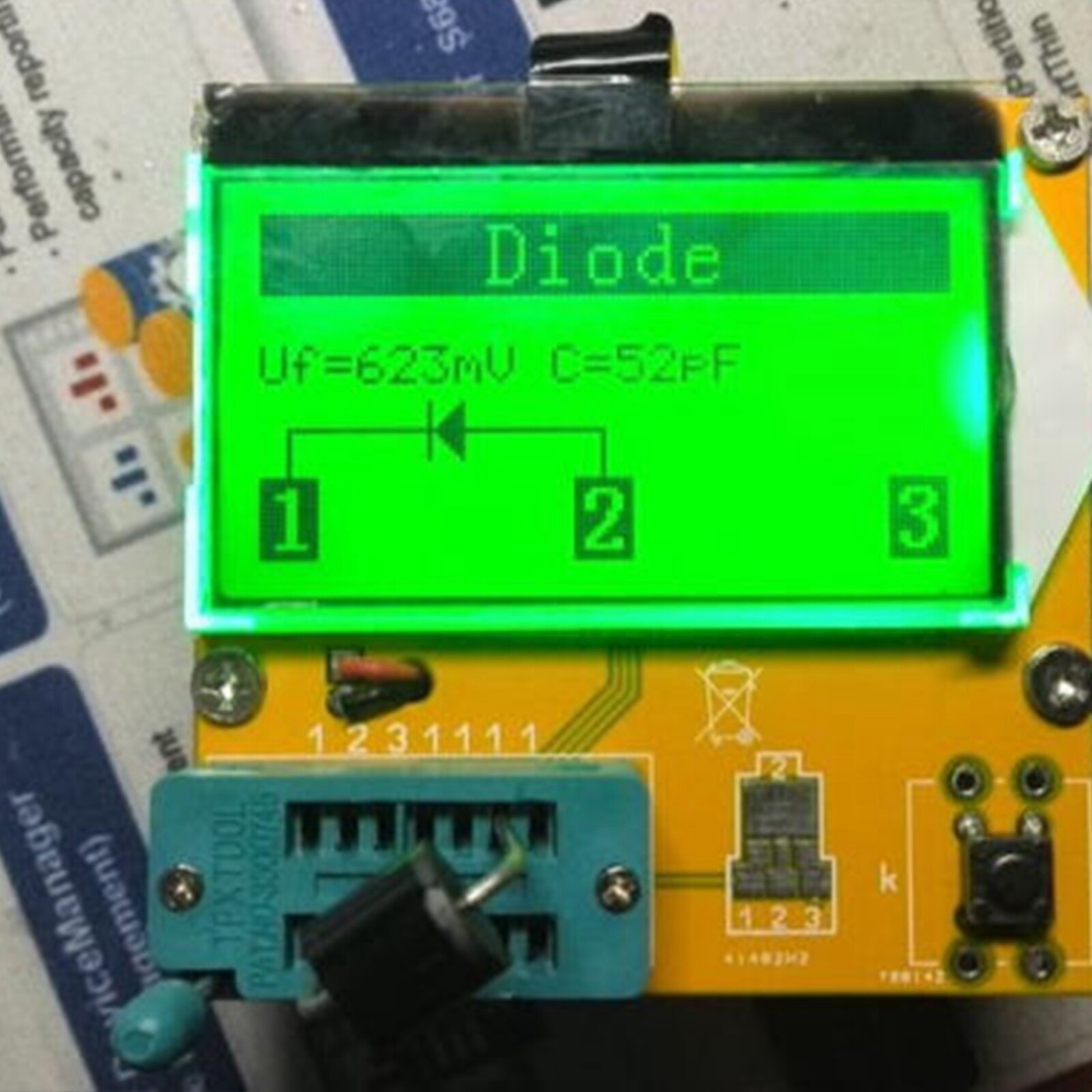 NEW All-in-1 LCD Component Tester Transistor Diode Capacitance ESR Meter Testing