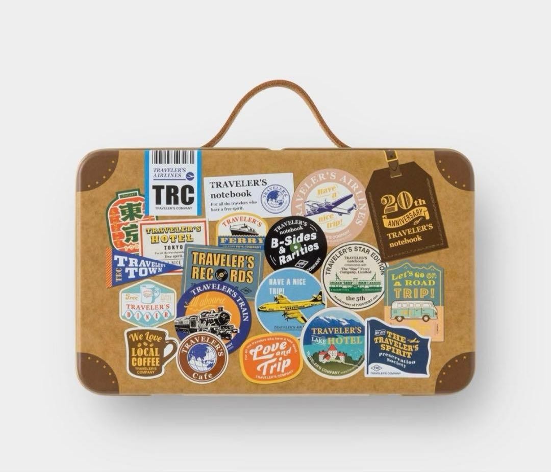 TRAVELER’S notebook 20th Anniversary Customization Set Tin Stickers Stamps Japan
