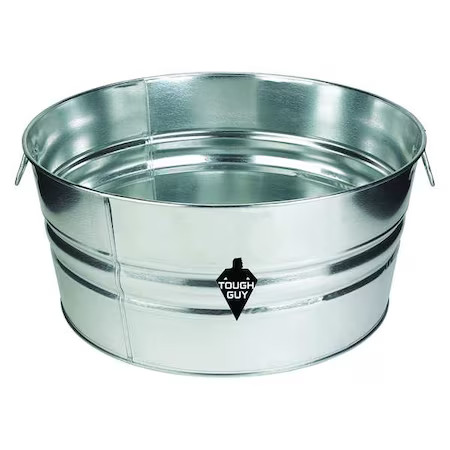Utility Tub, 15 Gal., Silver, 3Ant2