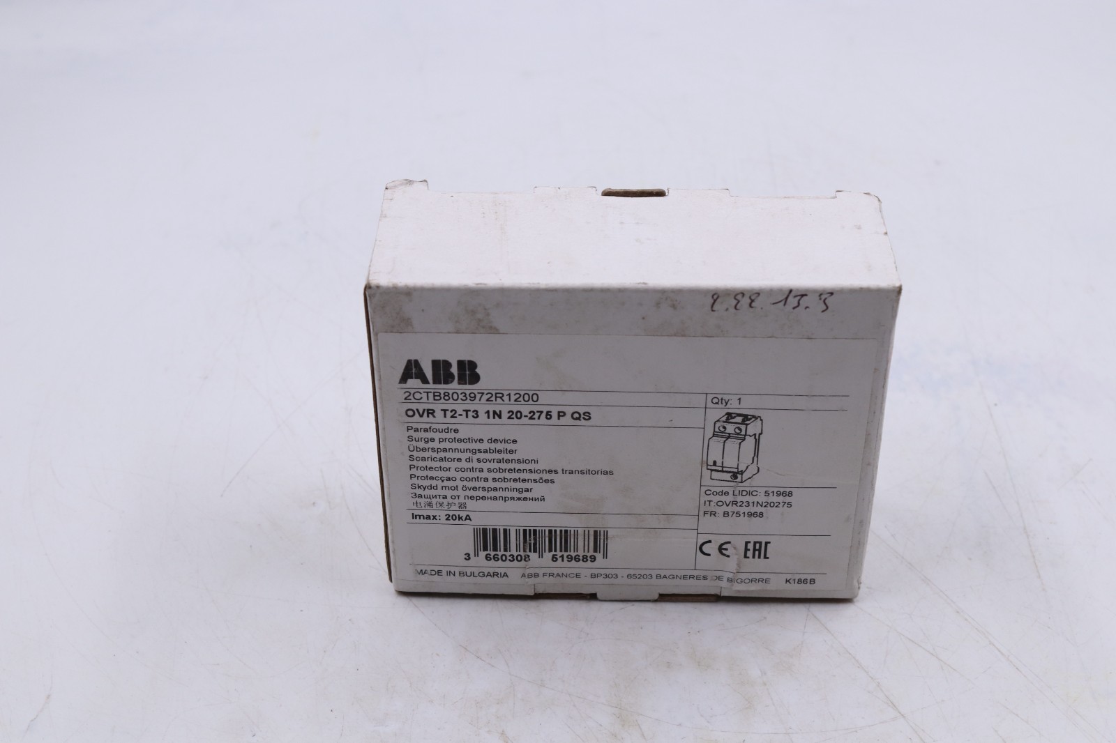 ABB OVR T2-T3 1N 20-275 P QS MADE IN BULGARIA