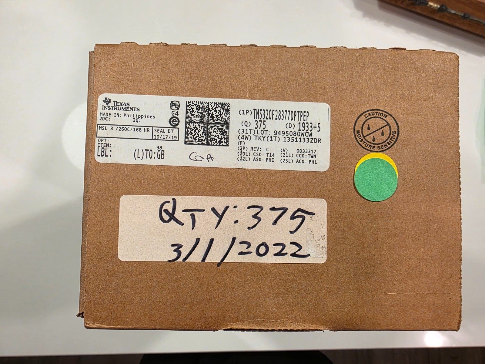 TI TMS320F28377DPTPEP C2000 Dual-Core MCU 176-HLQFP Lot of 375 Factory Sealed